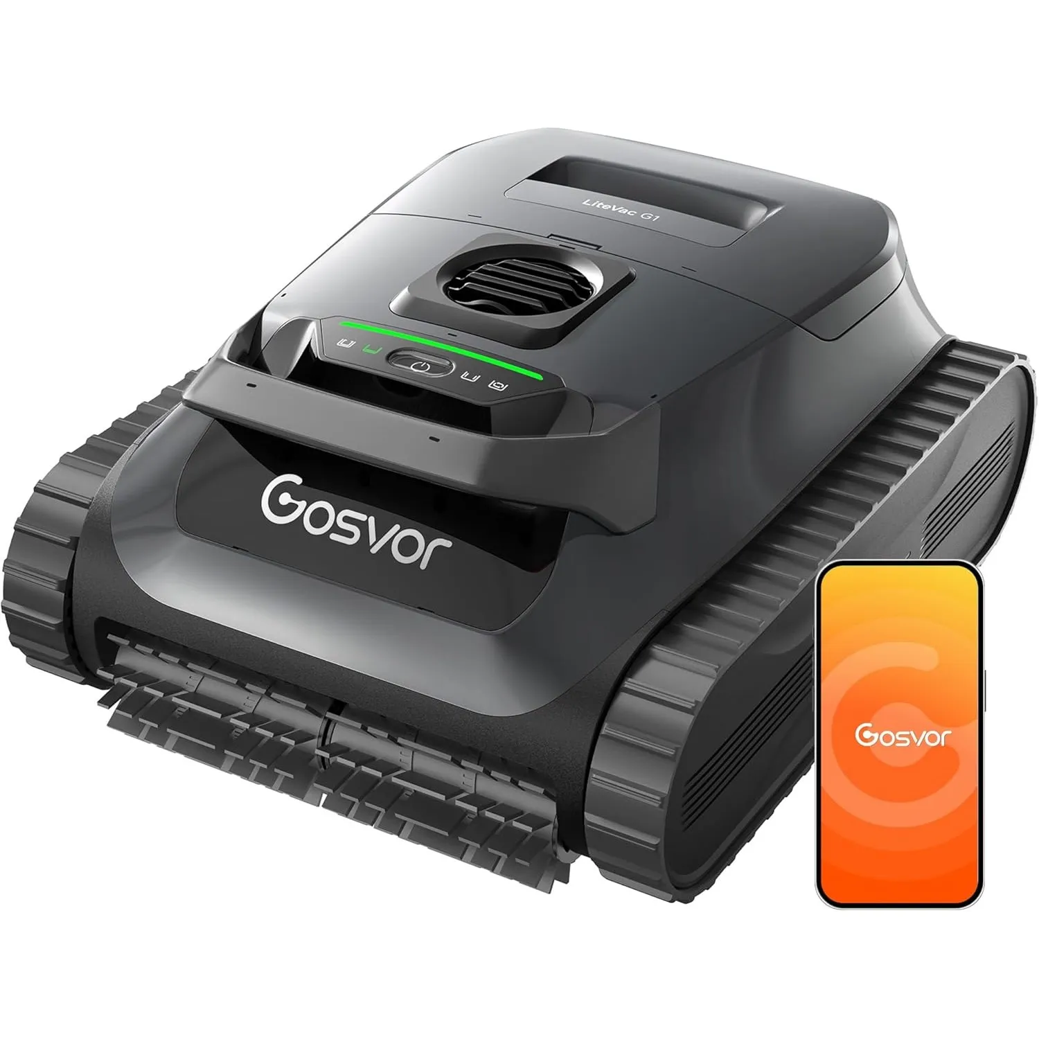 Gosvor (2026 Neu) Poolroboter Wand und Boden, Wasserlinie, Flachzone 4-in-1, Bis zu 200 Min. Laufzeit, Leichtgewicht 6,…
