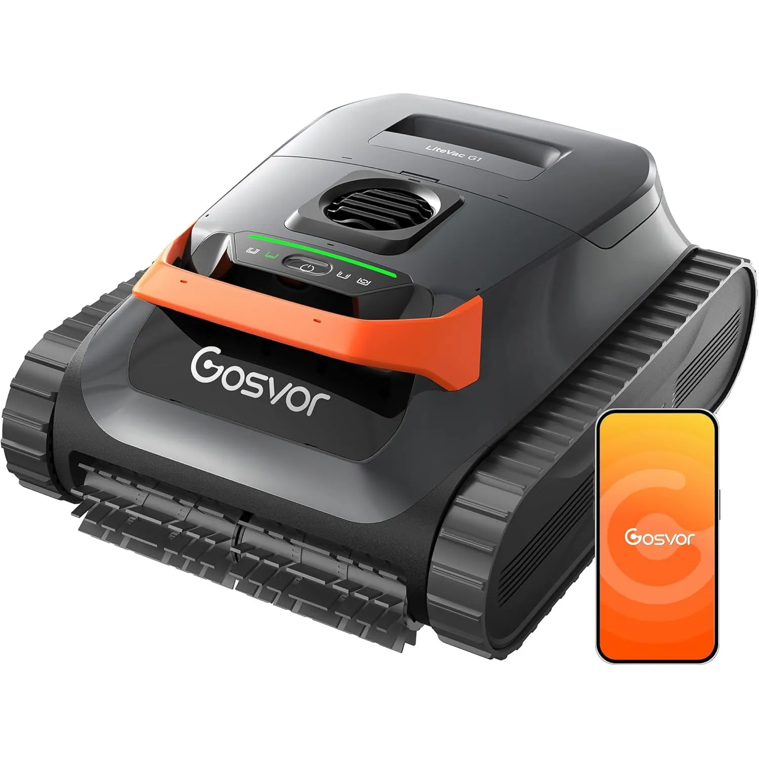 Gosvor (2026 Neu) Poolroboter Wand und Boden, Wasserlinie, Flachzone 4-in-1, Bis zu 200 Min. Laufzeit, Leichtgewicht 6,…