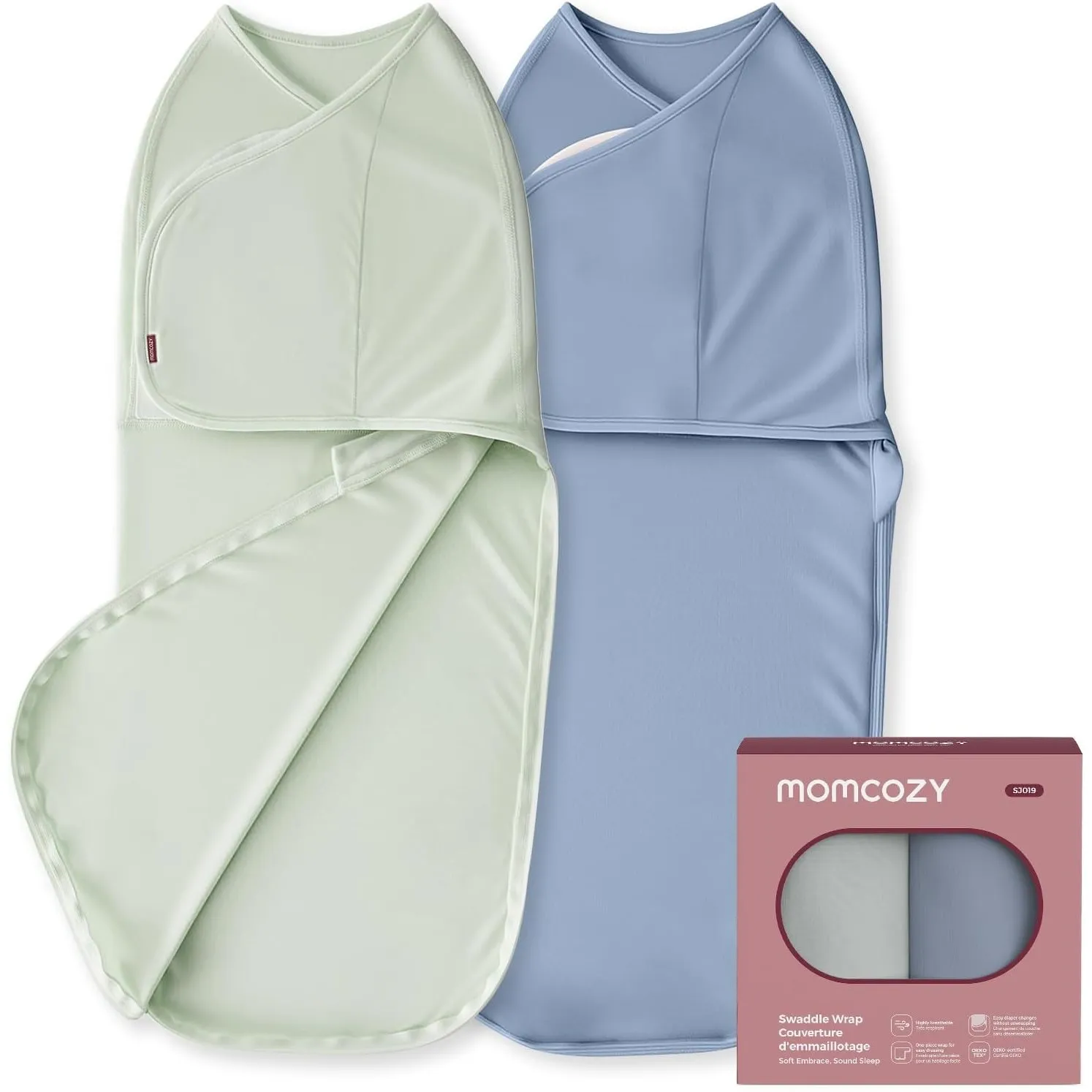 Momcozy Pucksack Baby 0-3 Monate, leiser Verschluss,Swaddle für frischgebackene Eltern, reduziert den Schreckreflex, un…