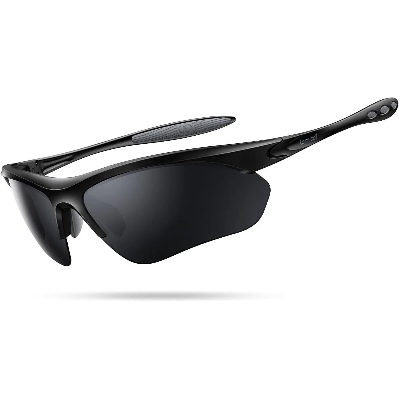 Lamicall Sportbrille Herren, Fahrradbrille Damen Sonnenbrille - [22g Ultraleicht & Multifunktional] Polarisierte Schnel…