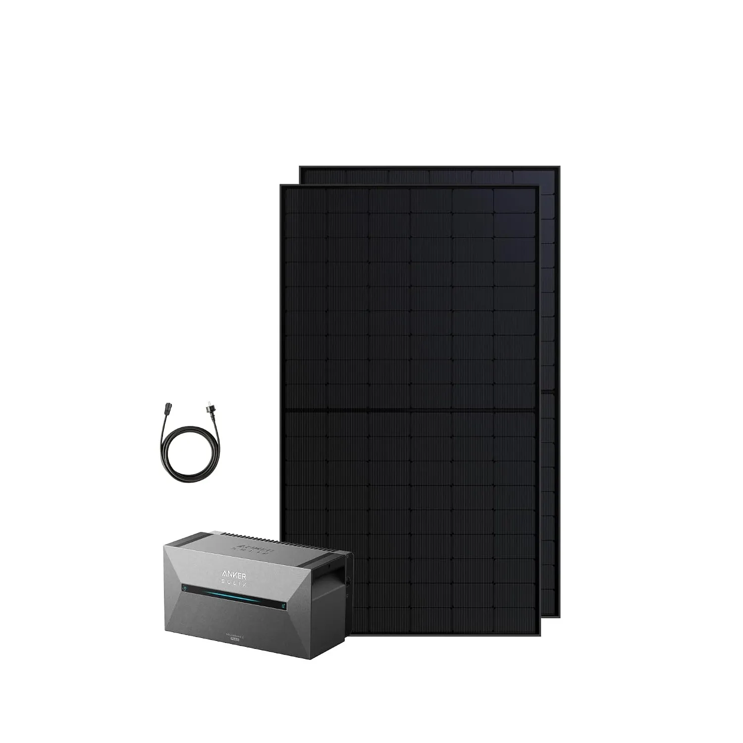 Anker SOLIX 2 Plus Solarbank + 2× RS50S Bifaziales Solarpanel | Balkonkraftwerk mit Speicher (1170W | 1600Wh), Typ-N Bi…