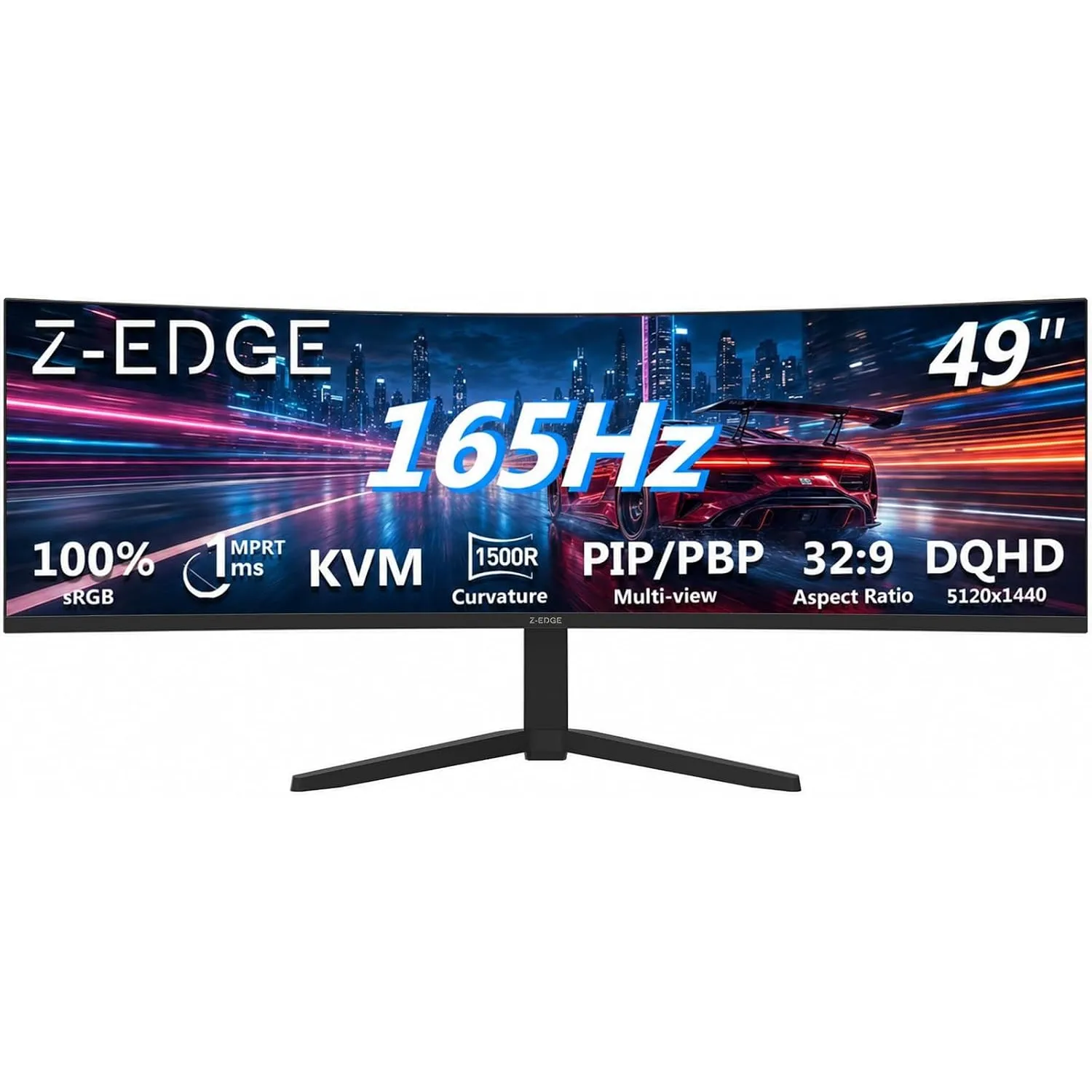 Z-Edge 49 Zoll Ultrawide Curved Gaming Monitor 165Hz DQHD 5120x1440 1ms VA