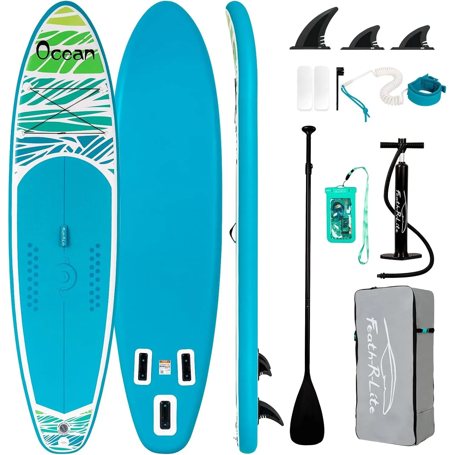 FunWater Stand Up Paddling Board 320 cm & 350 cm–SUP für 2 Personen/Familien,mit komplettem Zubehör,Doppellagiges PVC,a…