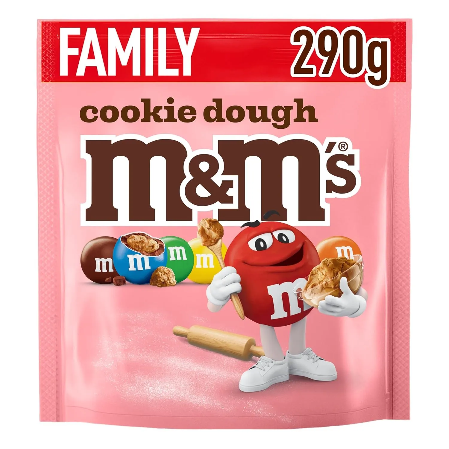 M&M'S Cookie Dough Keksteig Schokolinsen Schokolade, 290g