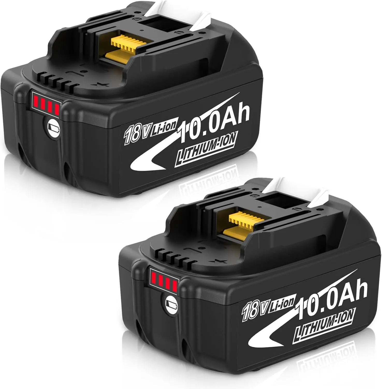 Pack of 2 10000 mAh Compatible with Makita Battery 18 V BL1850 BL1860 BL1840 with LED Indicator