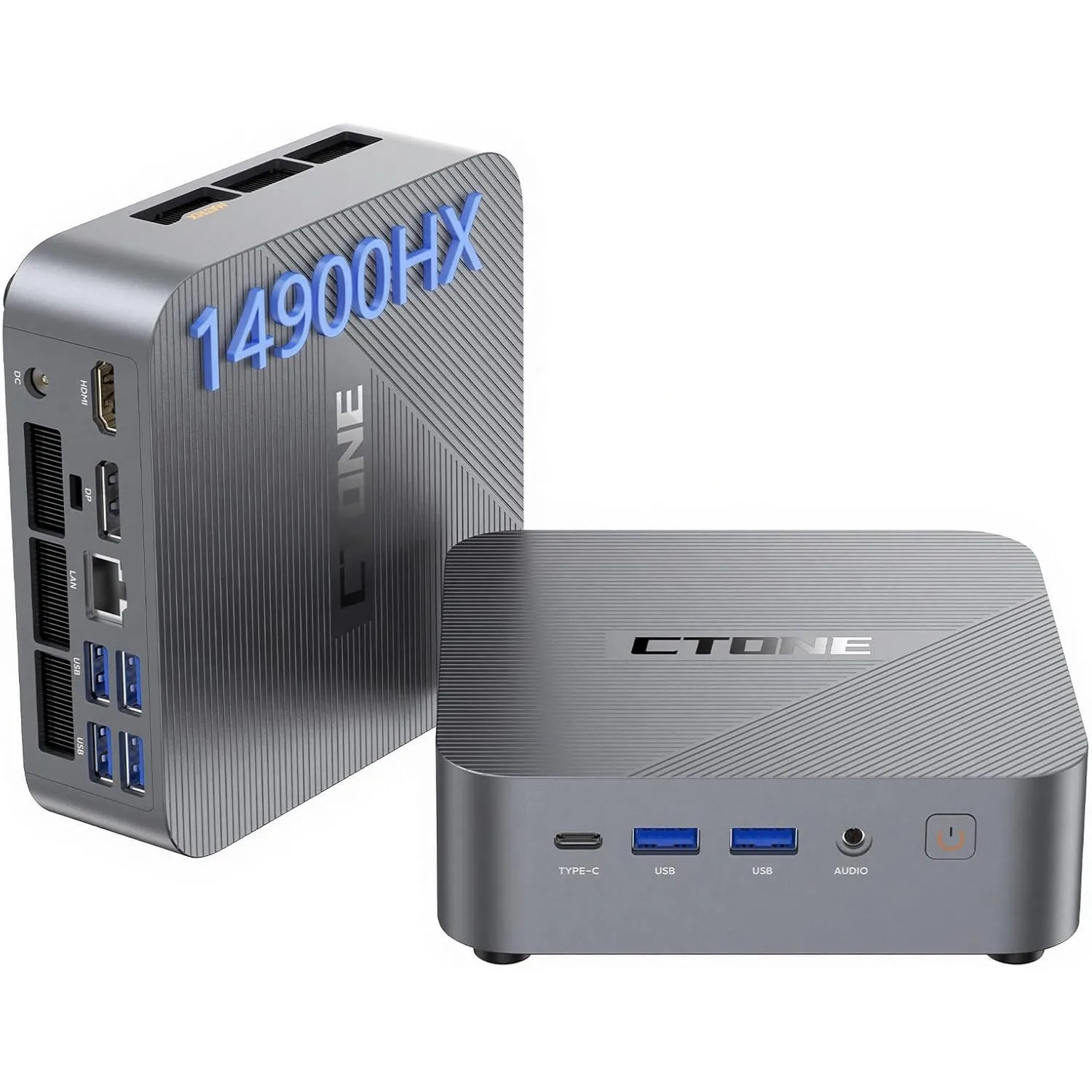 CTONE M2 Mini PC i9-14900HX, 32GB DDR4, 1TB NVMe SSD, Triple 4K
