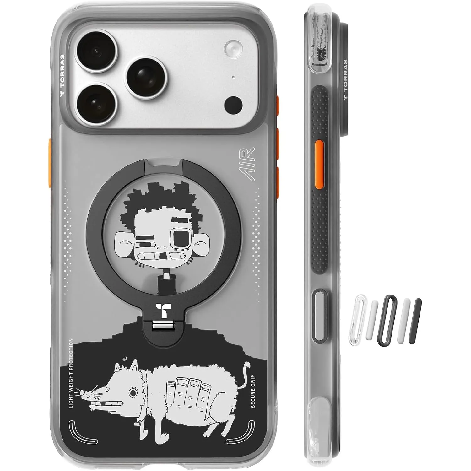 TORRAS Ostand Q3 Air Exclusive für iPhone 17 Pro Max hülle Schwarz