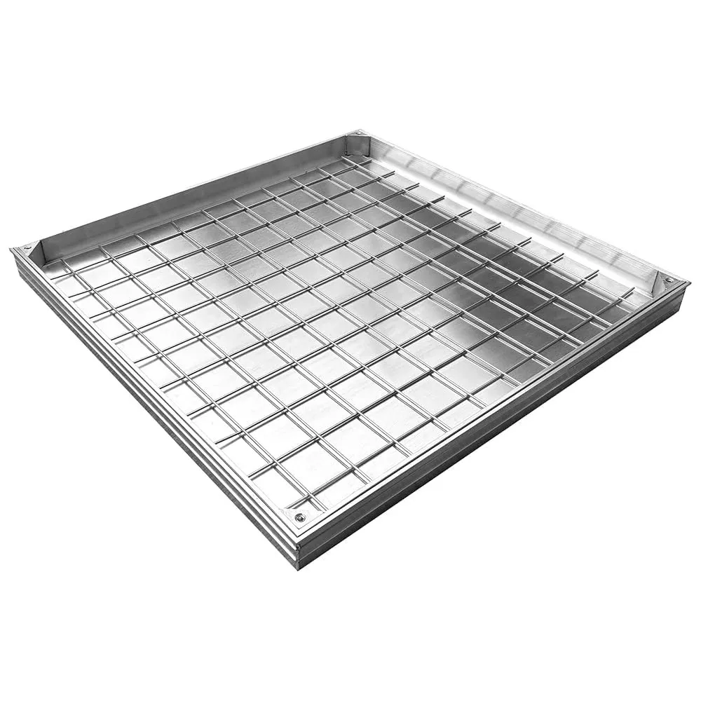 Schachtabdeckung Befliesbar Alu Lichte Weite: 700 x 700 mm | Höhe: 55 mm Schachtdeckel Auspflasterbar mit Dichtung ＆ Ra…