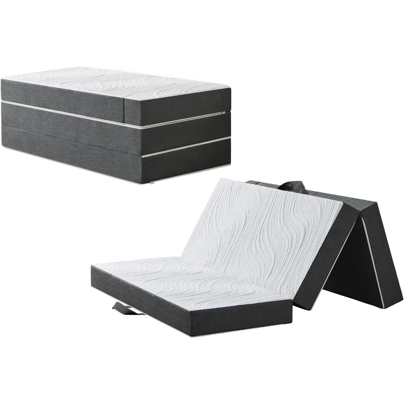 Twirest Klappmatratze 4-teilig, 75 x 195 x 15 cm Faltmatratze