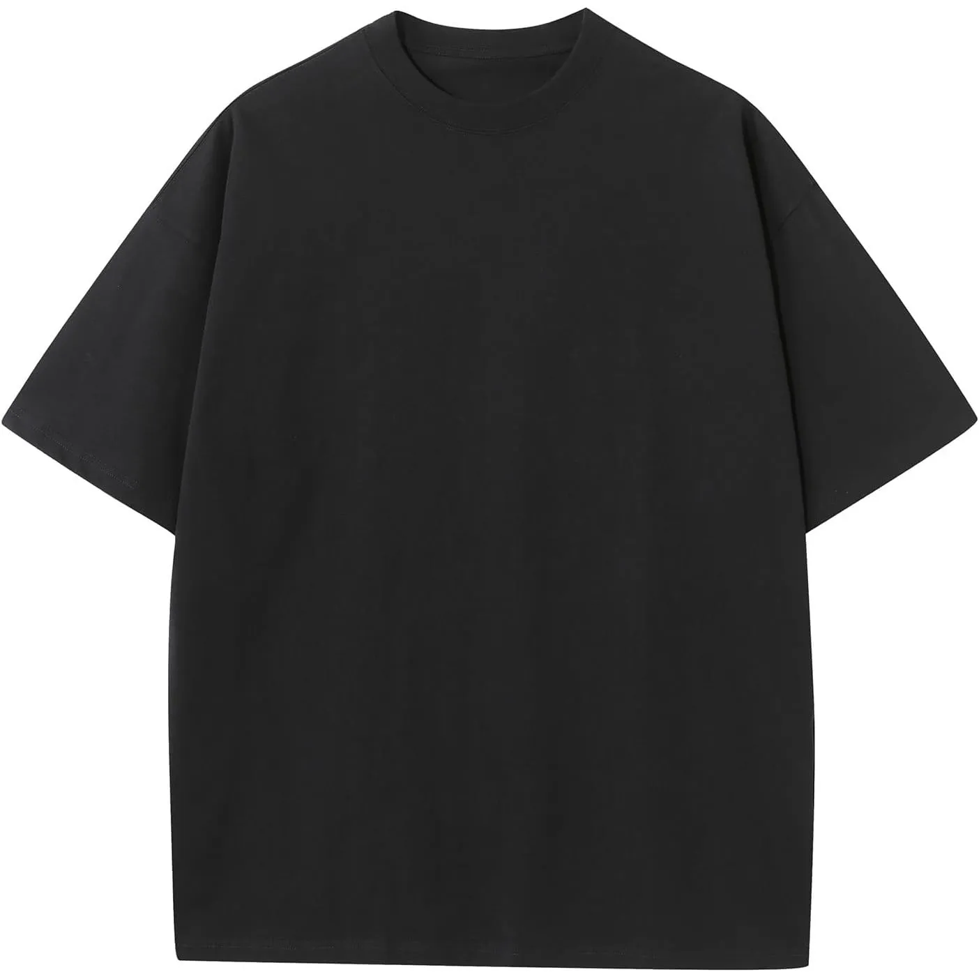 HOUZONIY Herren Oversize Basic T-Shirt, Einfarbig T Shirt Für Herren, Weich & Bequem Sommer Männer Kurzarm Rundhals Set