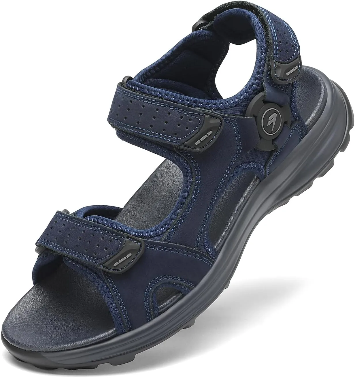 FLARUT Men's Sandals Summer Hiking Shoes Trekking Sandals Outdoor Sports Leather Beach Hiking Sandals Open Toe Hiking S…