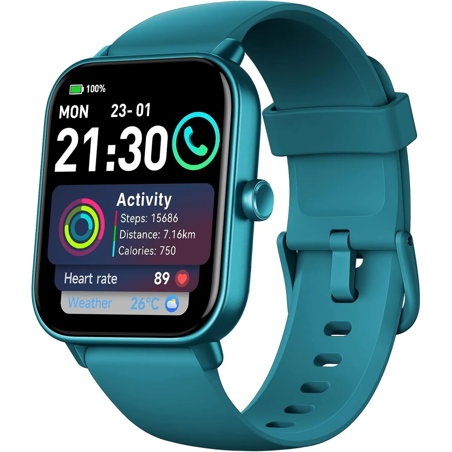 Smartwatch Herren Damen mit Telefonfunktion,1.8" Smart Watch Fitnessuhr mit Whatsapp und Alexa,Herzfrequenz Schlafmonit…
