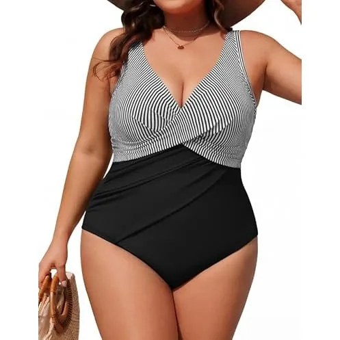Hanna Nikole Badeanzug Damen Bauchweg Große Größen Push Up Bademode Einteiler Shape Badeanzüge Elegant Badebekleidung C…
