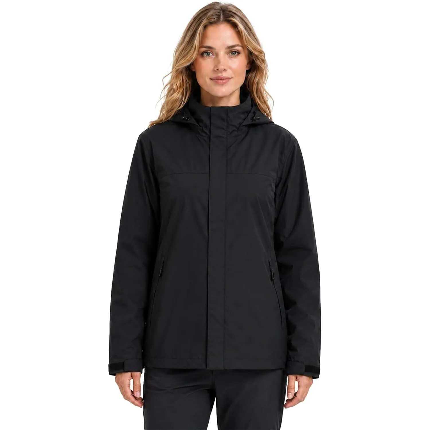 Regenjacke Damen Wasserdicht Atmungsaktiv Regenmantel Damen Wasserdicht Outdoorjacke Windbreaker mit Abnehmbarer Kapuze…