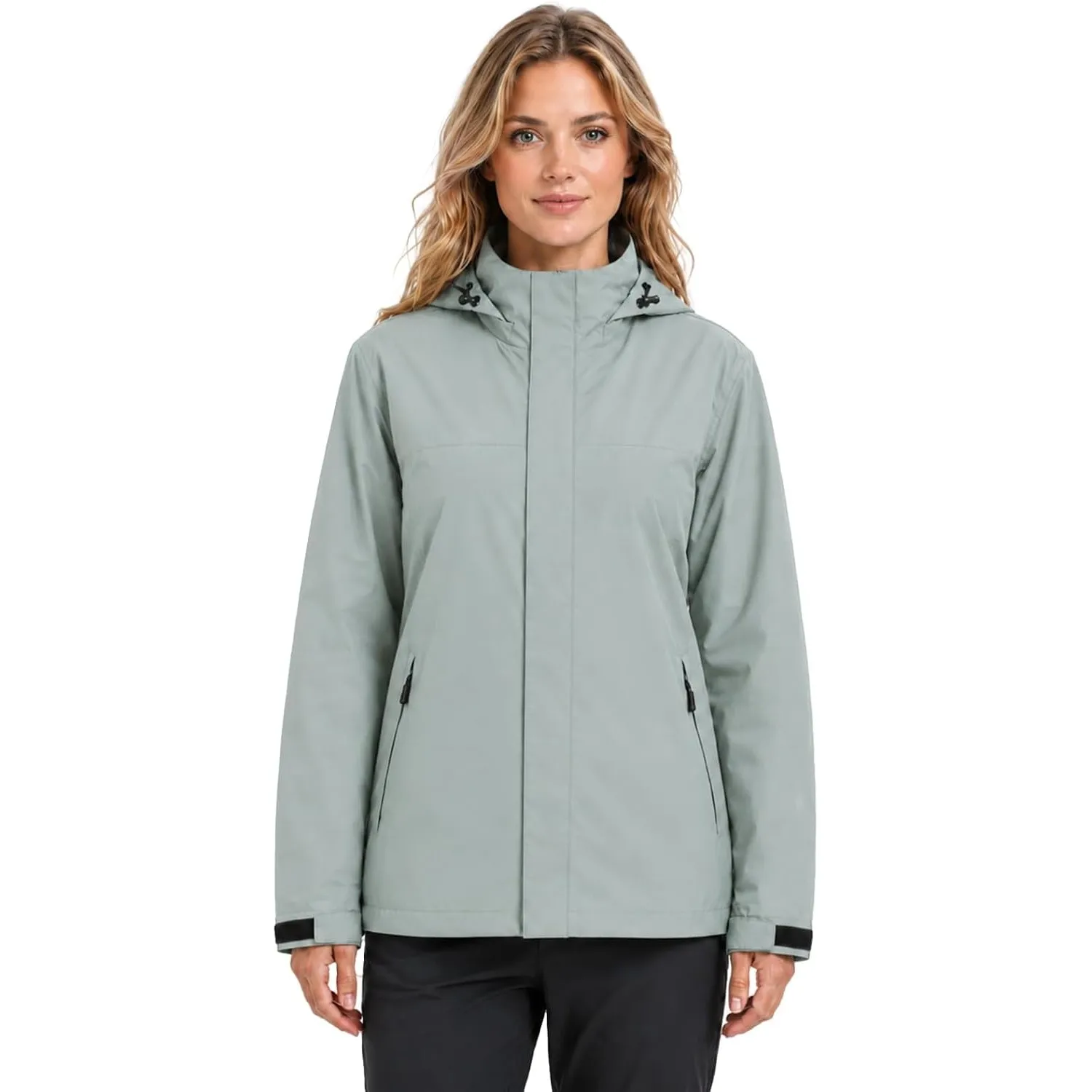 Regenjacke Damen Wasserdicht Atmungsaktiv Regenmantel Damen Wasserdicht Outdoorjacke Windbreaker mit Abnehmbarer Kapuze…