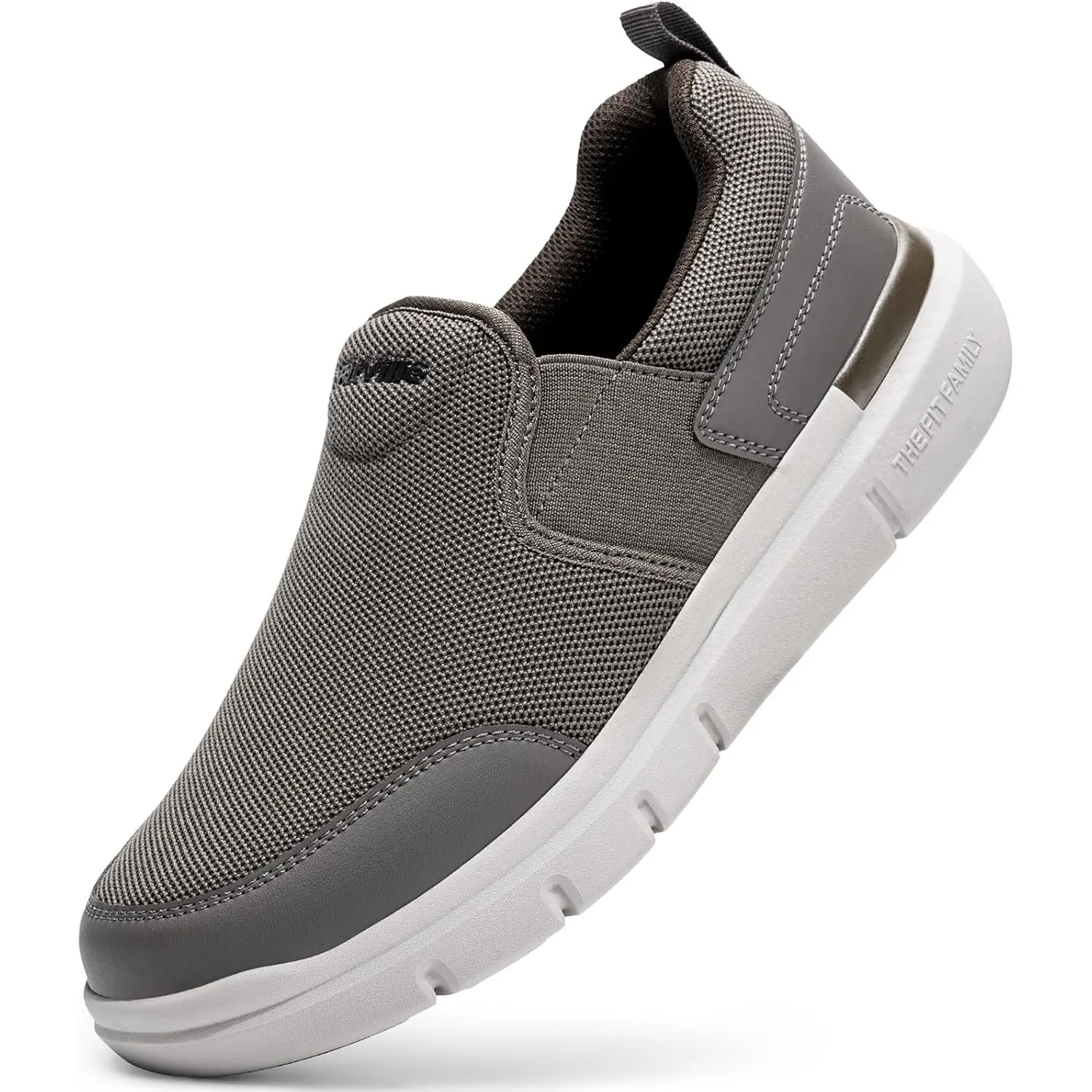 FitVille Slip On Sneaker Herren Extra Weite Turnschuhe rutschfest Walkingschuhe Breit Outdoor Schuhe Bequem Leichte Atm…