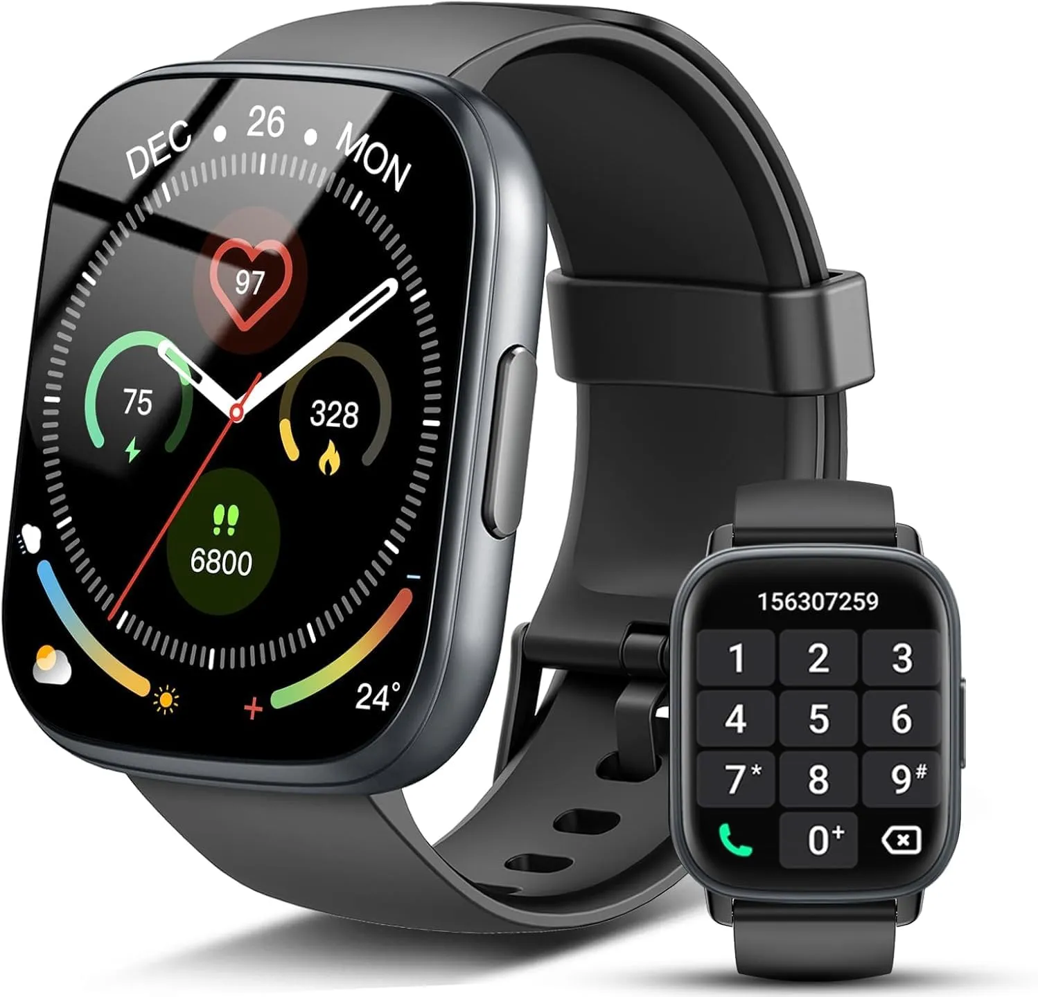 Smartwatch Herren Damen, 1.95" HD Smart Watch mit Bluetooth Anruf, 110+Sportmodi fitnessuhr, Fitness Tracker mit Herzfr…