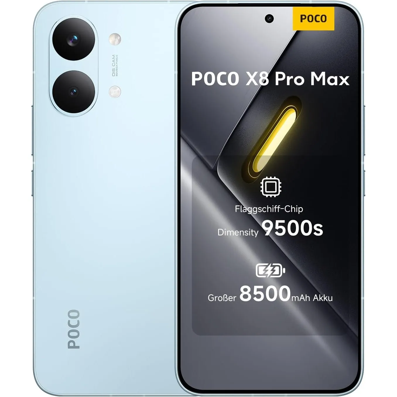 XIAOMI Poco X8 Pro Max Smartphone 12GB+512GB, Dimensity 9500s Prozessor, 8500mAh Akku, Ultra-helles AMOLED-Display, 50M…