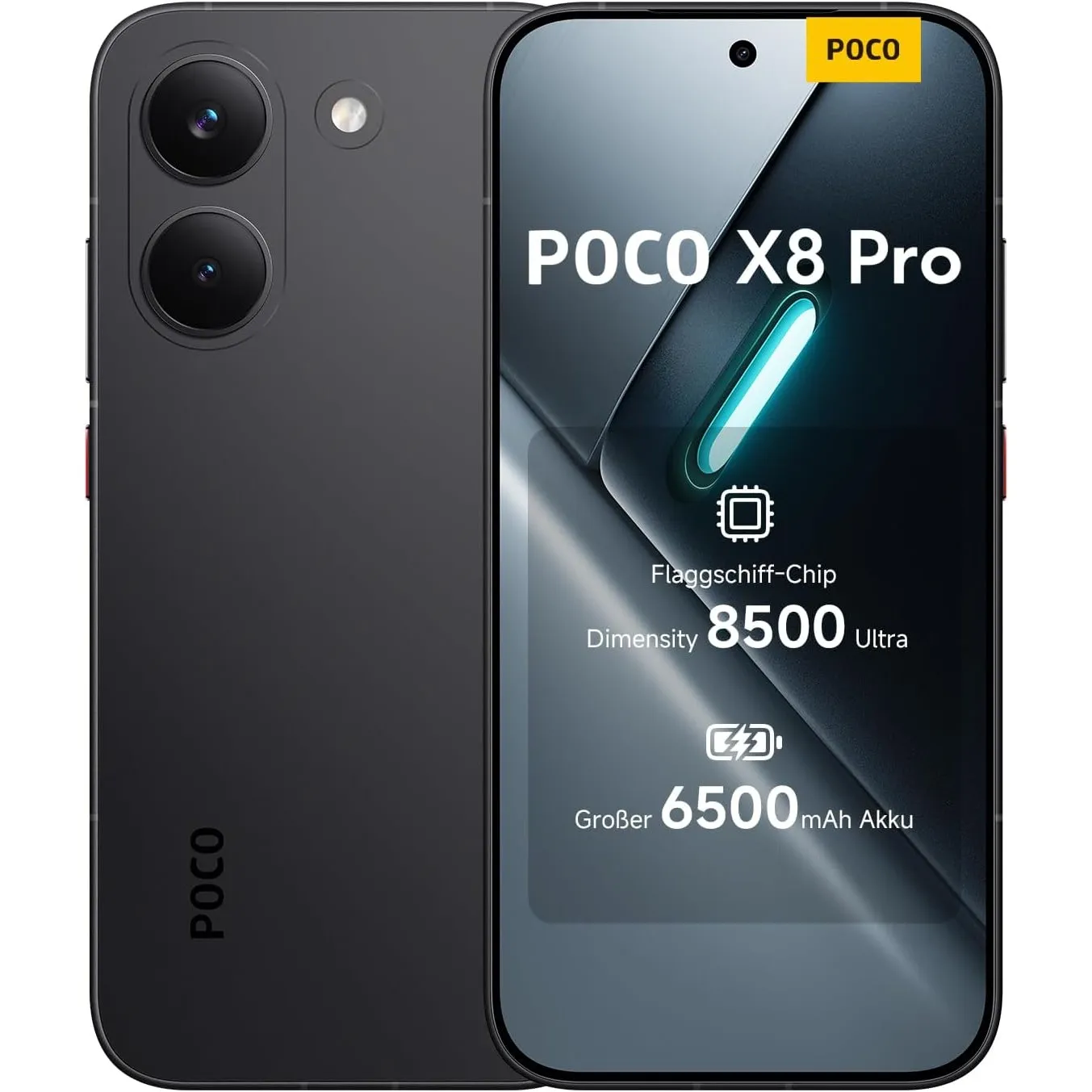 XIAOMI Poco X8 Pro 8+512GB, Unlocked, Dimensity 8500-Ultra, 6500mAh, 50MP Sony IMX882 OIS, AMOLED, Schwarz, 3J Garantie