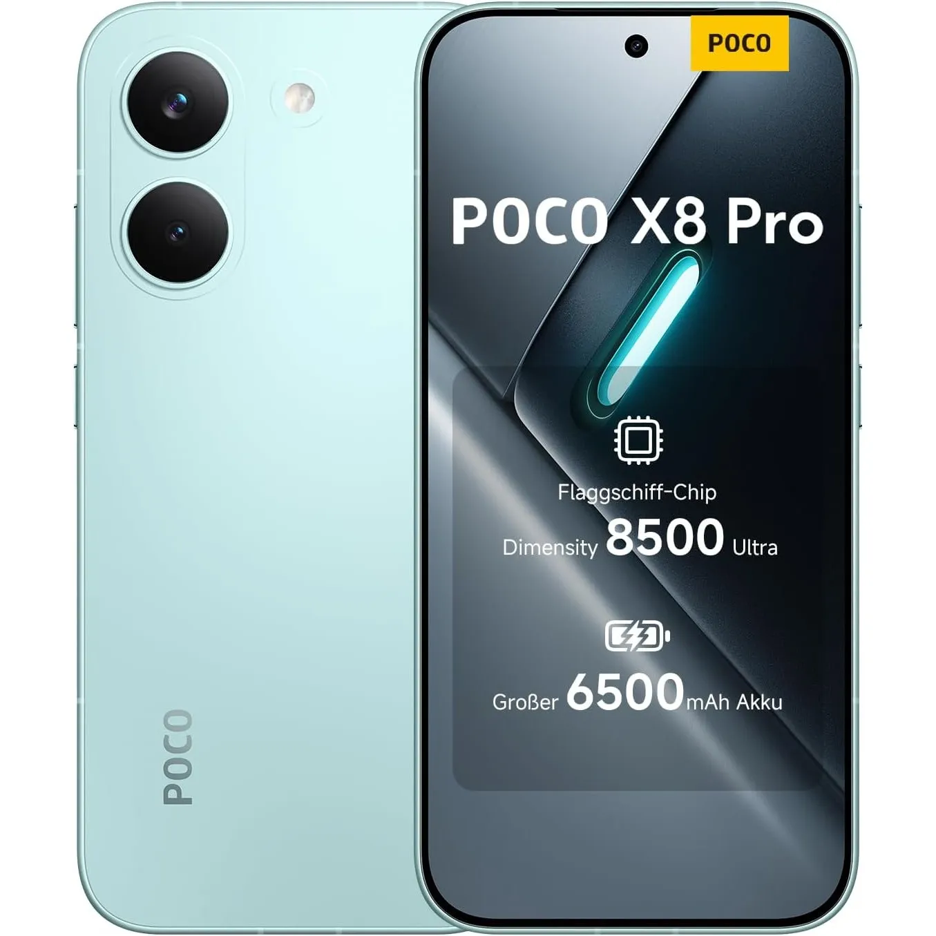 XIAOMI Poco X8 Pro Smartphone 8GB+512GB, Dimensity 8500-Ultra Prozessor, 6500mAh Akku, Ultra-helles AMOLED Display, 50M…