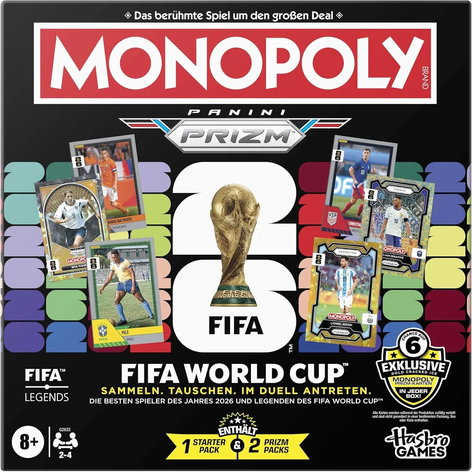 Monopoly Panini Prizm: FIFA World Cup Spiel I Fußball-Brettspiel mit Monopoly Panini Prizm FIFA World Cup 2026 Trading …