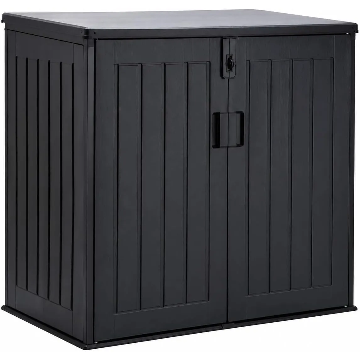 Koll Living Mülltonnenbox Soraya 775 Liter | 115 x 71 x 113 cm | für Mülltonnen, Gartengeräte & Spielzeug | Schwarz | a…