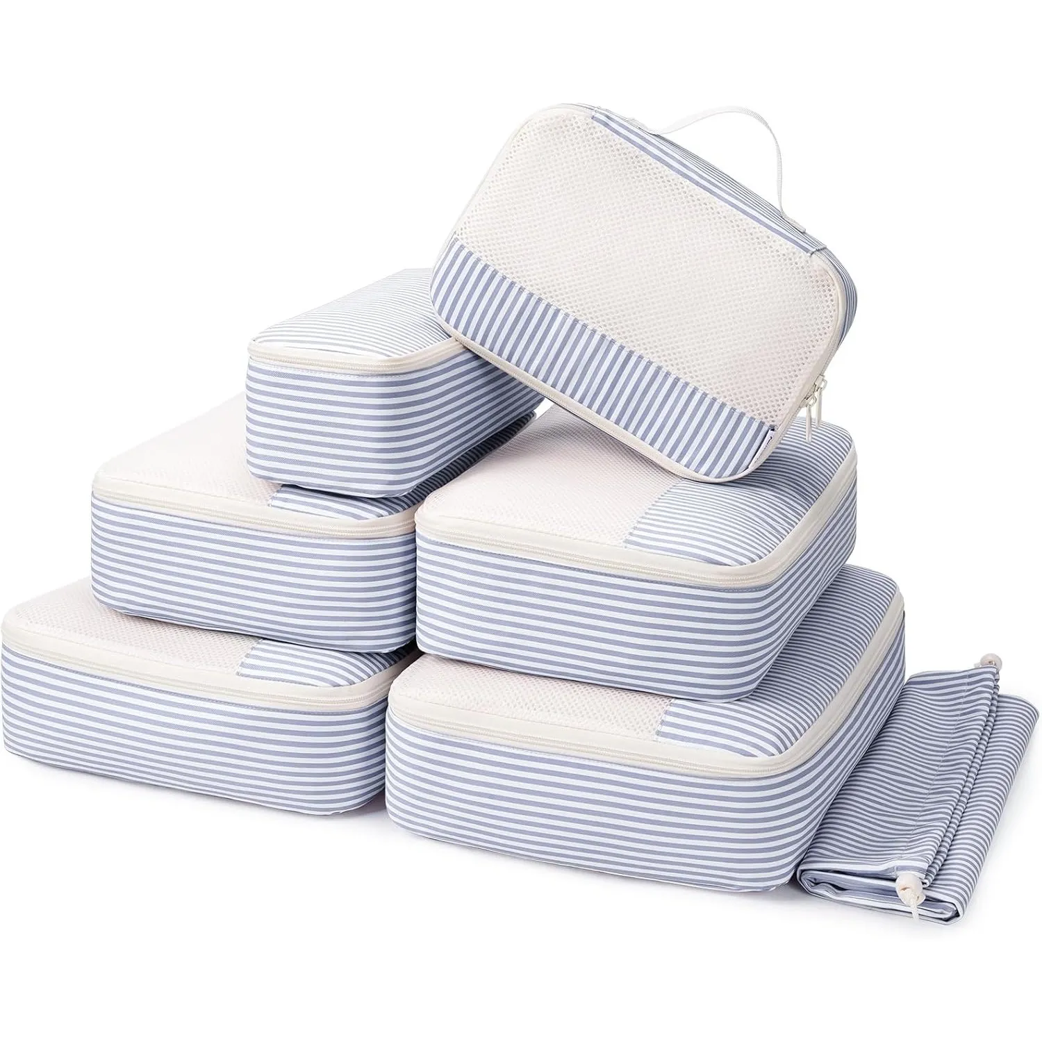 Narwey 7 Teilige Koffer Organizer Set, Packing Cubes Groß Reise Packwürfel | Kofferorganizer in Verschiedenen Größen, P…