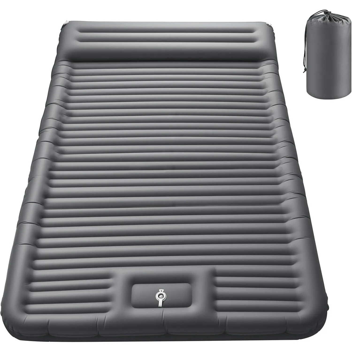 Isomatte Camping, 12CM Ultradicke Camping Luftmatratze mit Fußpumpe | Aufblasbare Matratze Kleines Packmaß, Ultraleicht…