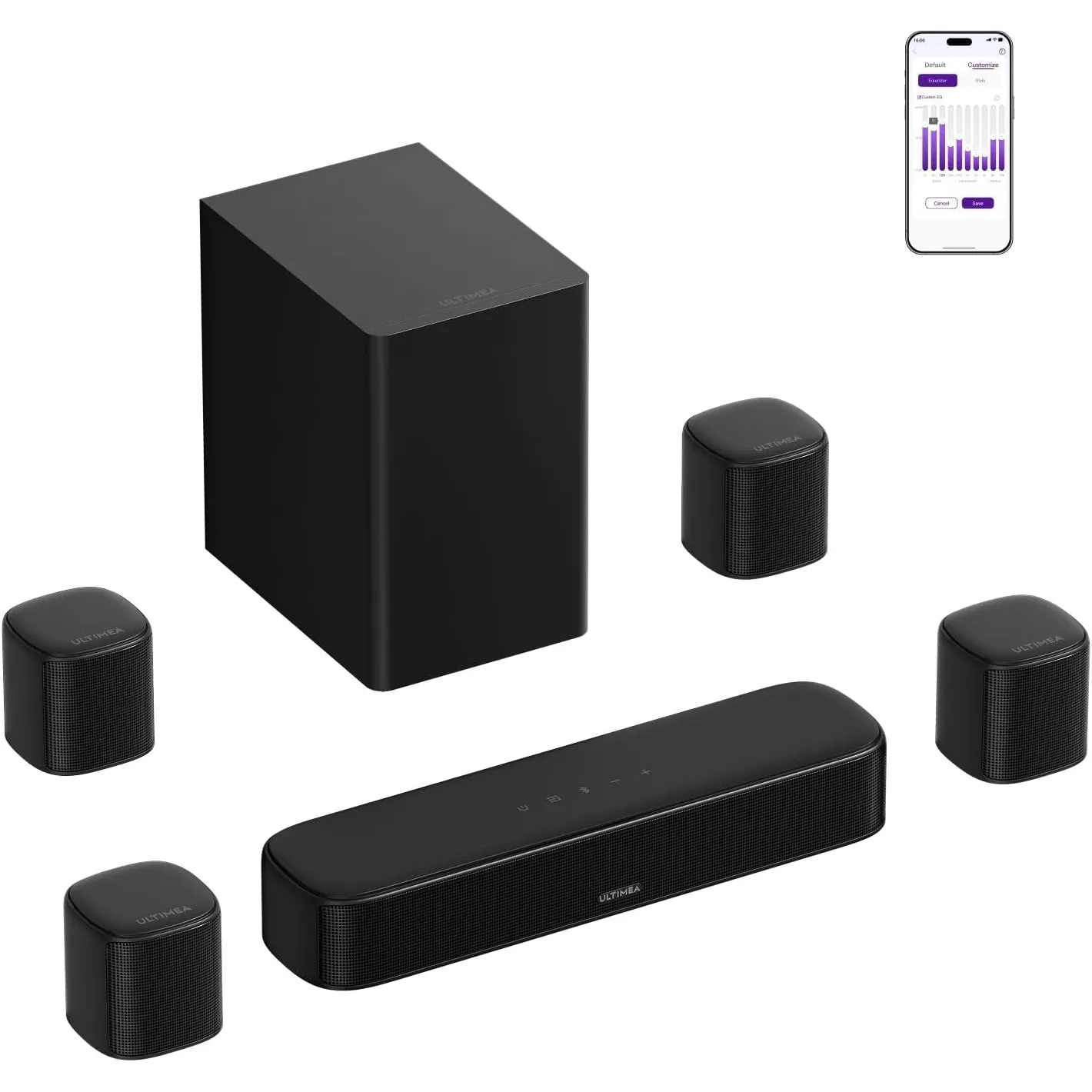 ULTIMEA Aura A40 Pro 7.1 Surround Sound System, Soundbar für TV Geräte