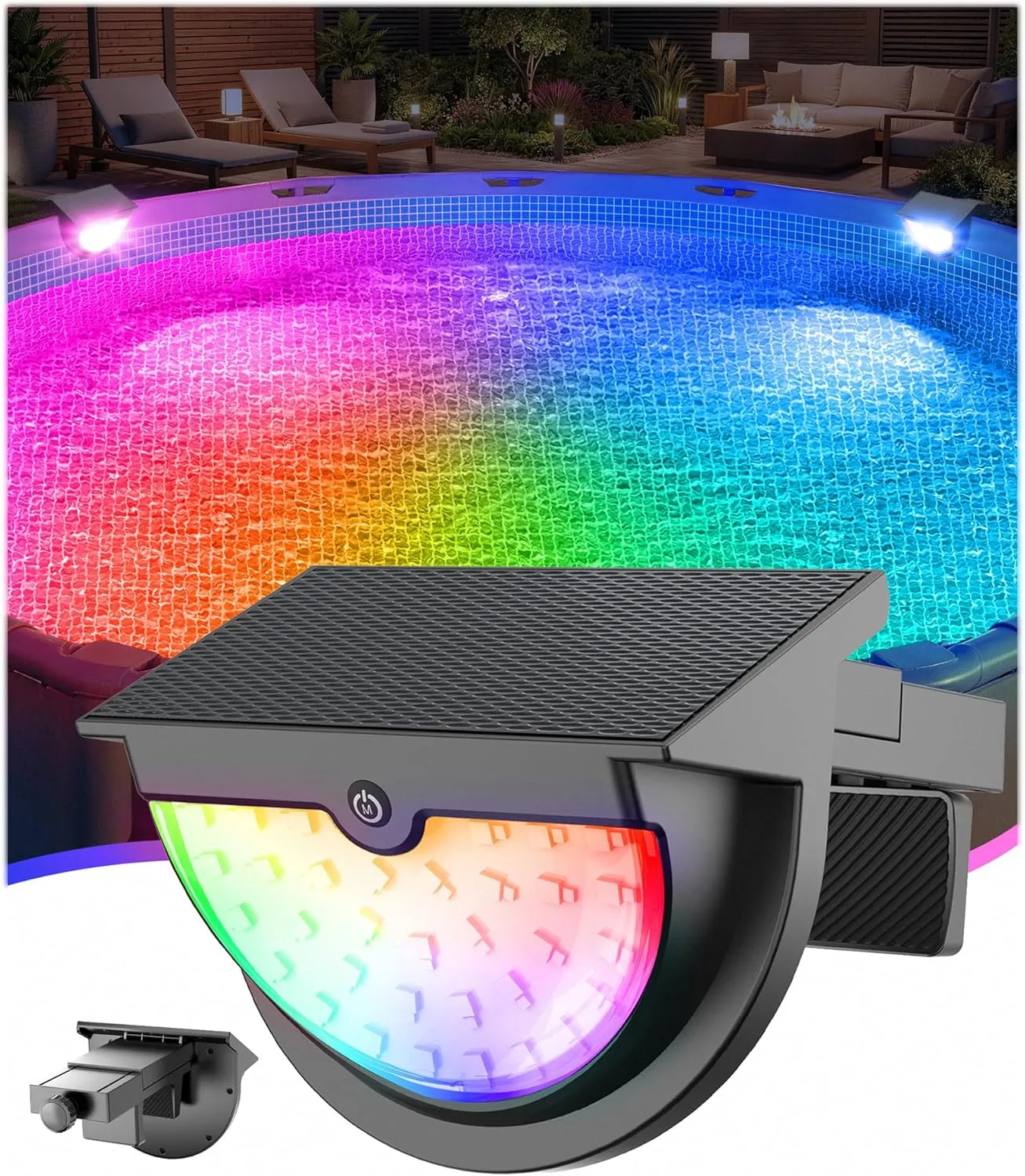 DeeprBetter 2026 Verbessert Poolbeleuchtung Solar, Farbwechsel LED Pool Beleuchtung mit 10 Lichtmodi, IP68 Wasserdicht …