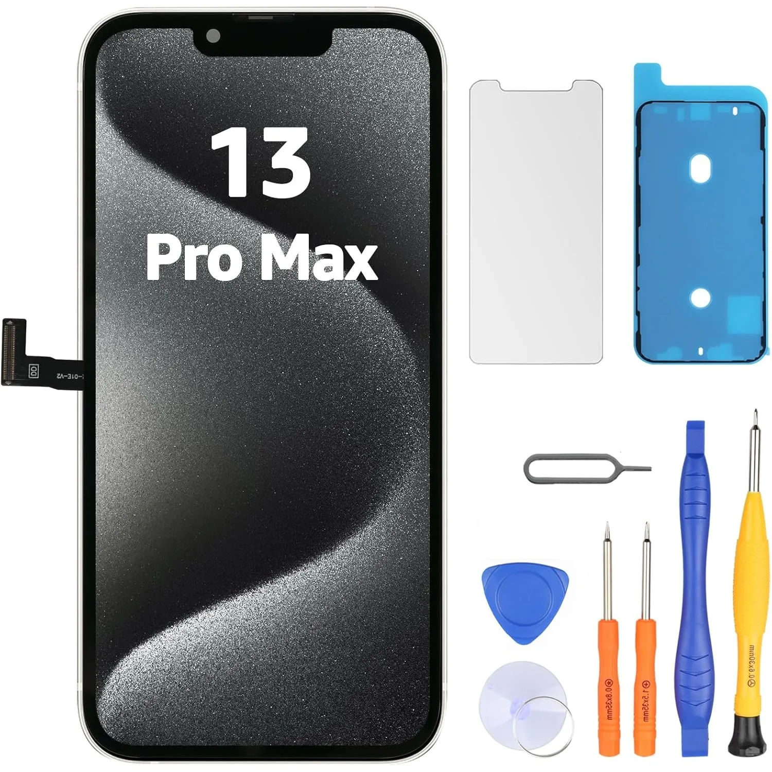 LL TRADER Display für iPhone 13 Pro Max 6.7" LCD Ersatzbildschirm und Kits | Retina FHD 3D Touch Digitizer Rahmenmontag…