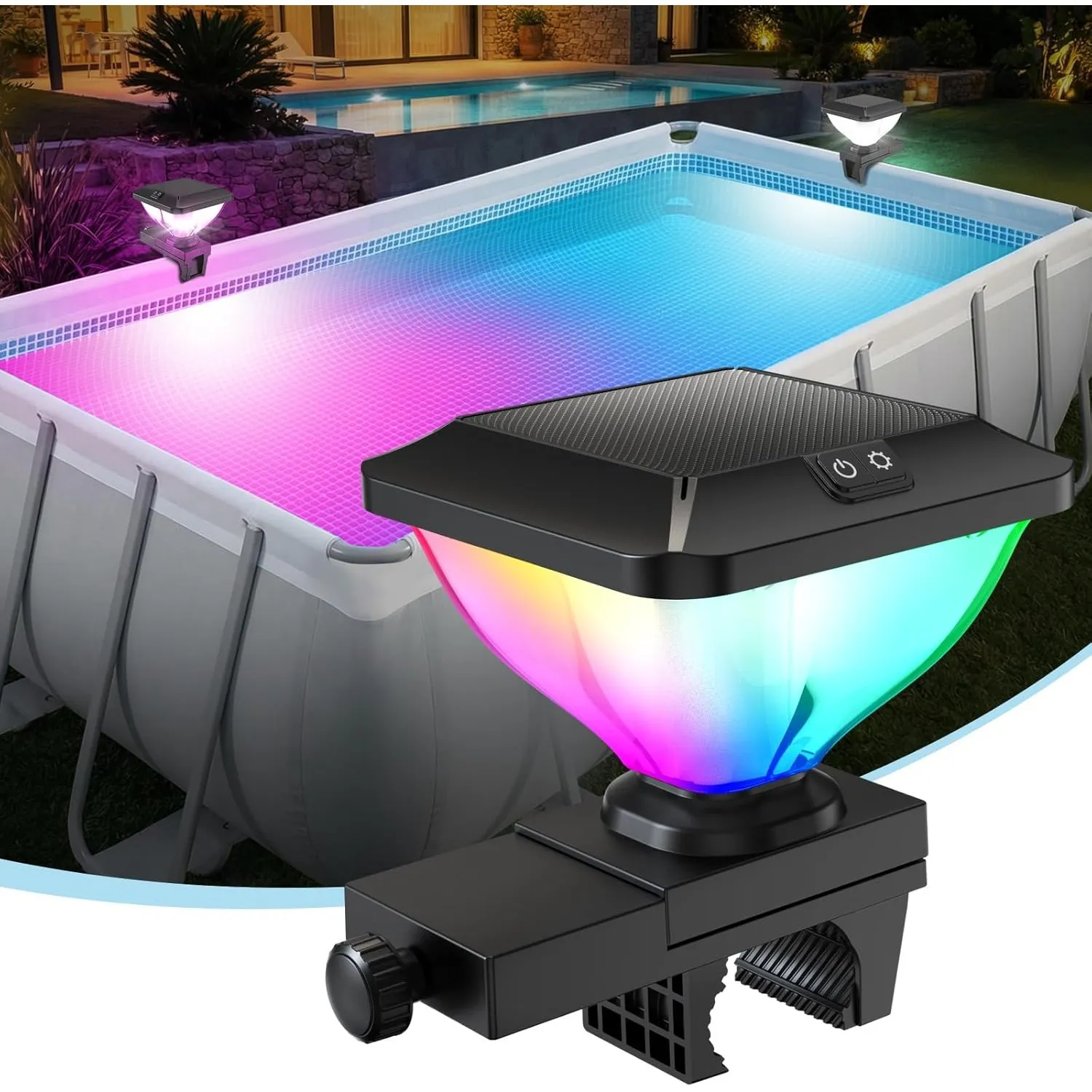 DeeprBling Pool Beleuchtung Solar,RGB Pools Lichter mit Farbwechsel,LED Pools Beleuchtung mit Dynamischen Lichteffekten…