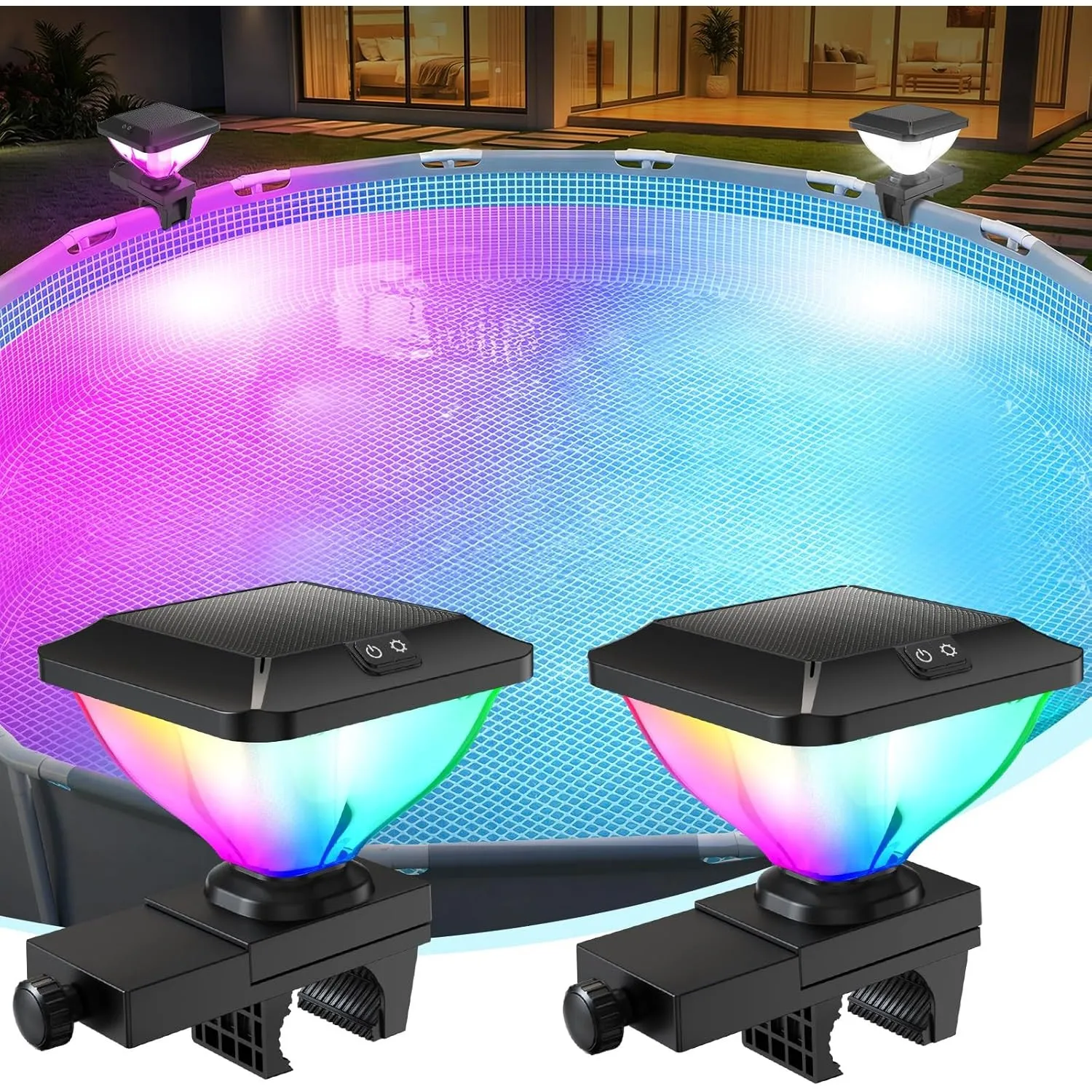 DeeprBling Pool Beleuchtung Solar,RGB Pools Lichter mit Farbwechsel,LED Pools Beleuchtung mit Dynamischen Lichteffekten…
