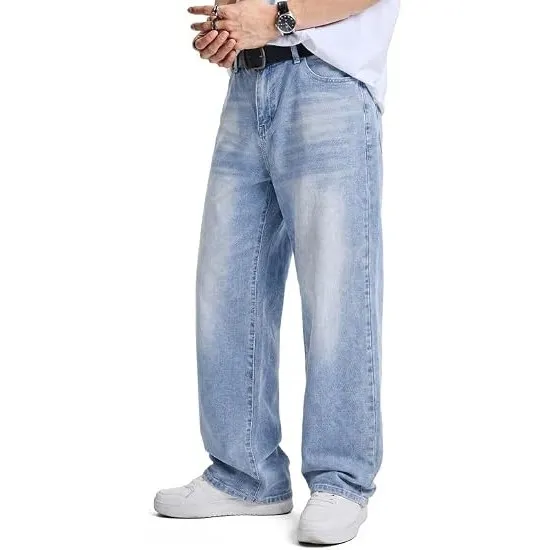 JMIERR Herren Baggy Jeans Y2K Jeanshose Denim Streetwear