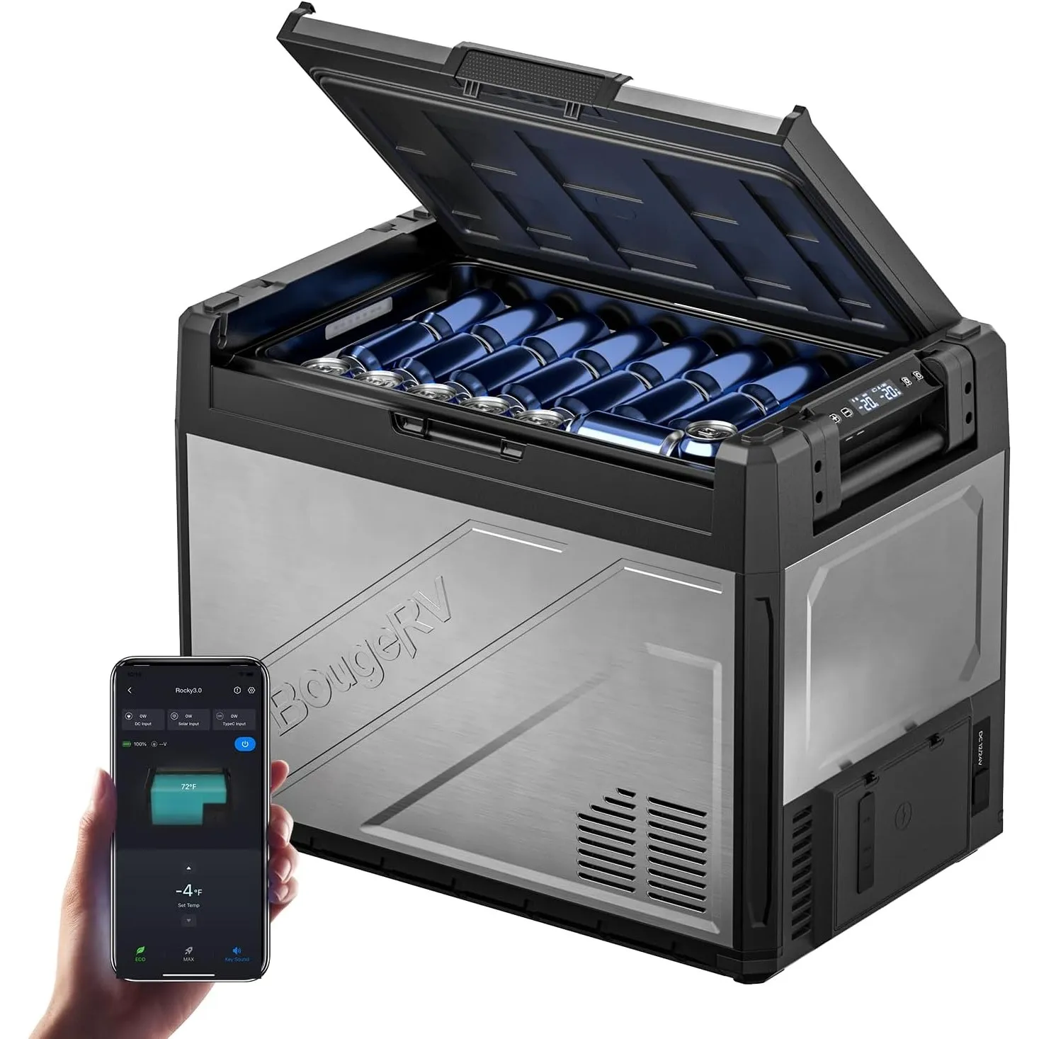 BougeRV Rocky V3.0 Dual Zonen Kompressor Kühlbox 65L, -20℃~20℃