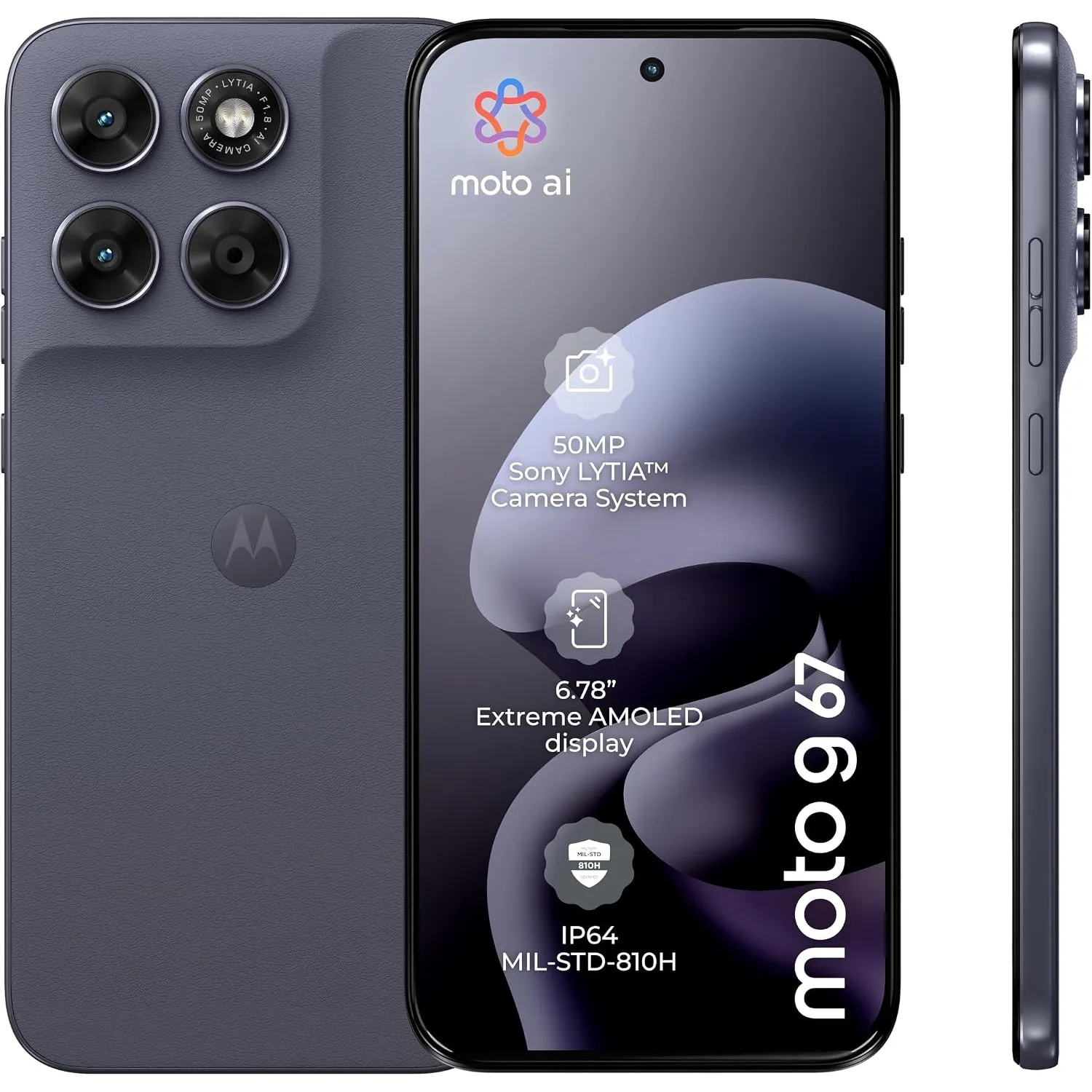 Motorola Moto g67 5G Smartphone 50-MP-Kamera 4-256 GB Arctic Seal