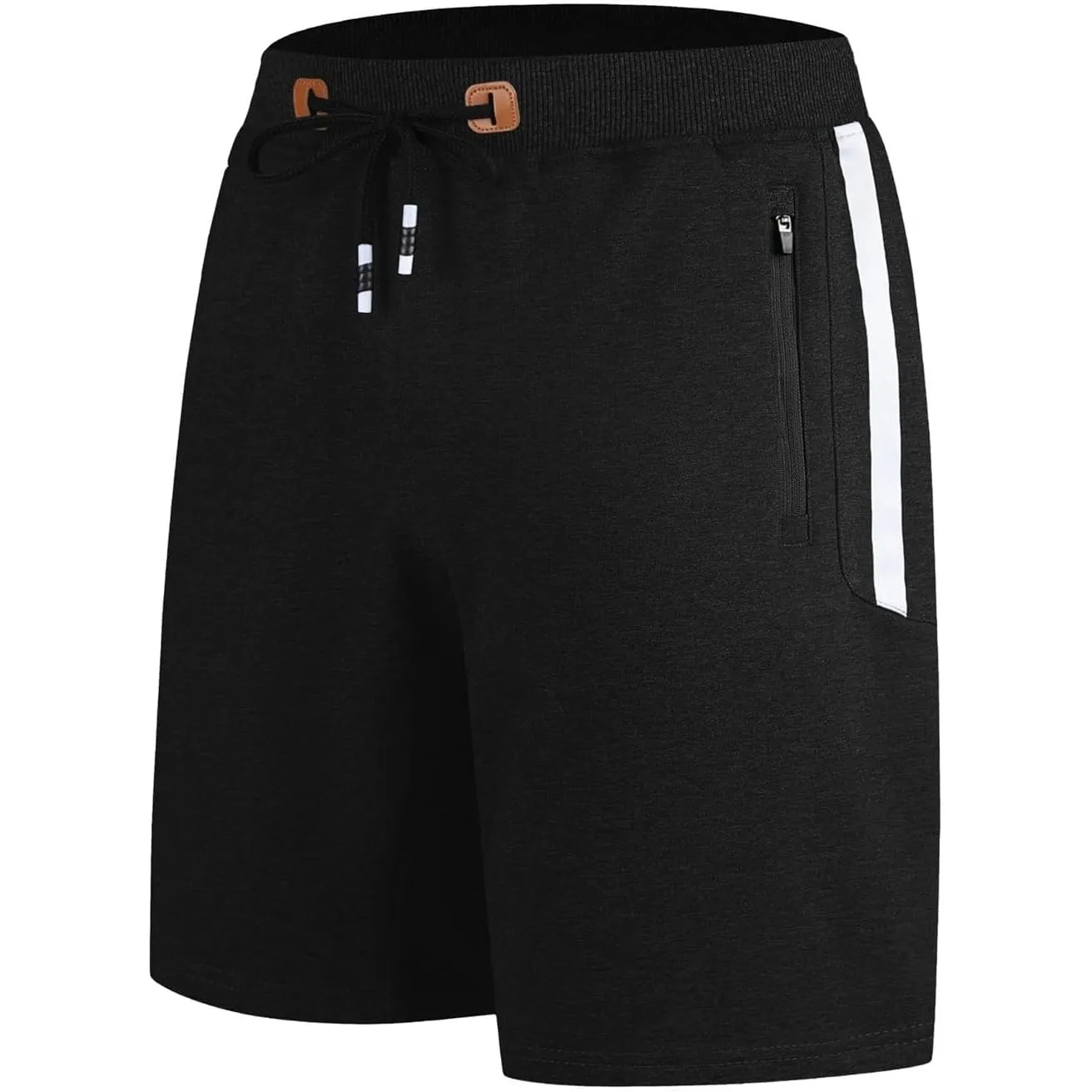 ZOXOZ Kurze Hosen Herren Shorts Sports Baumwolle Mit Reißverschluss Elastische Taille