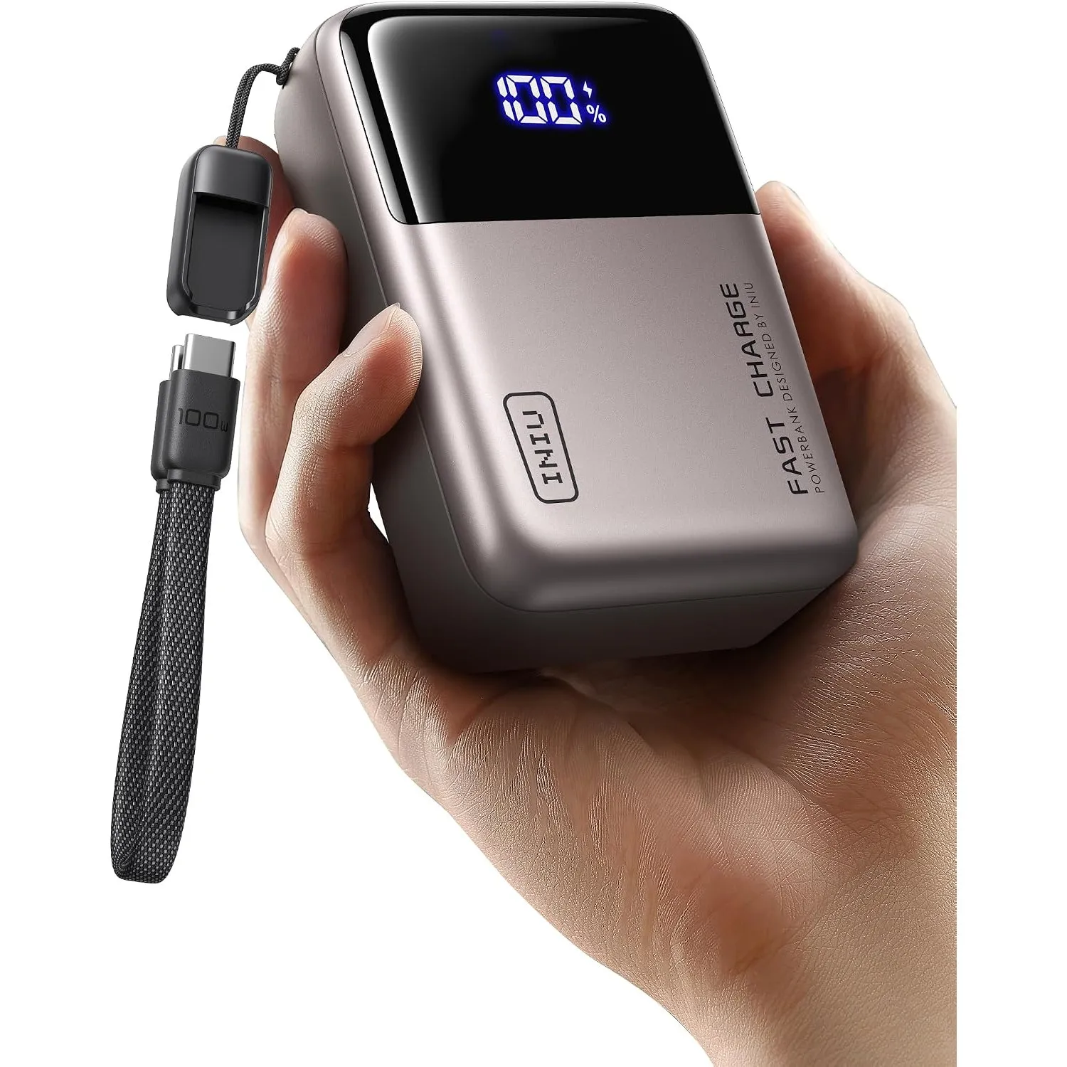 INIU 100W Laptop Power Bank, Ultra Kompakt 25000mAh Schnellladung Powerbank