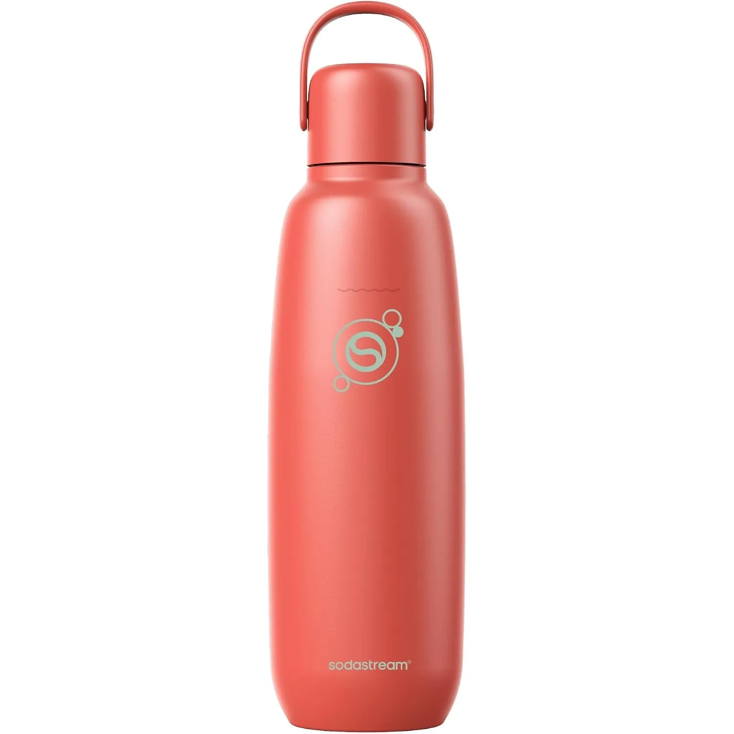 Sodastream fizz & go Edelstahlflasche 0,9L, Thermosflasche, Papaya Orange
