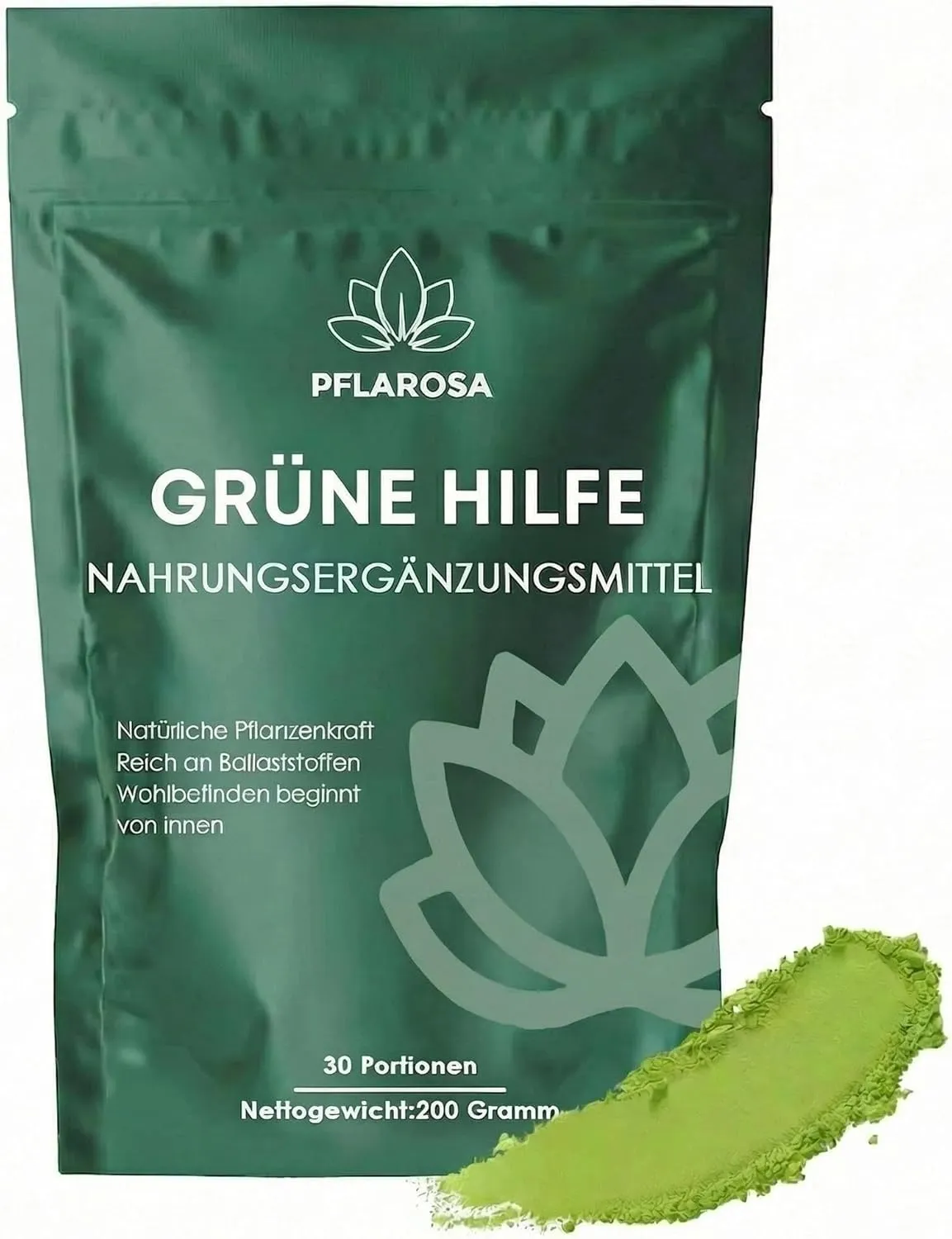 Grünes Superfood Pulver 200g – Greens Mix mit Matcha, Spirulina, Gerstengras & Heidelbeeren | Ballaststoffreich & Vegan…