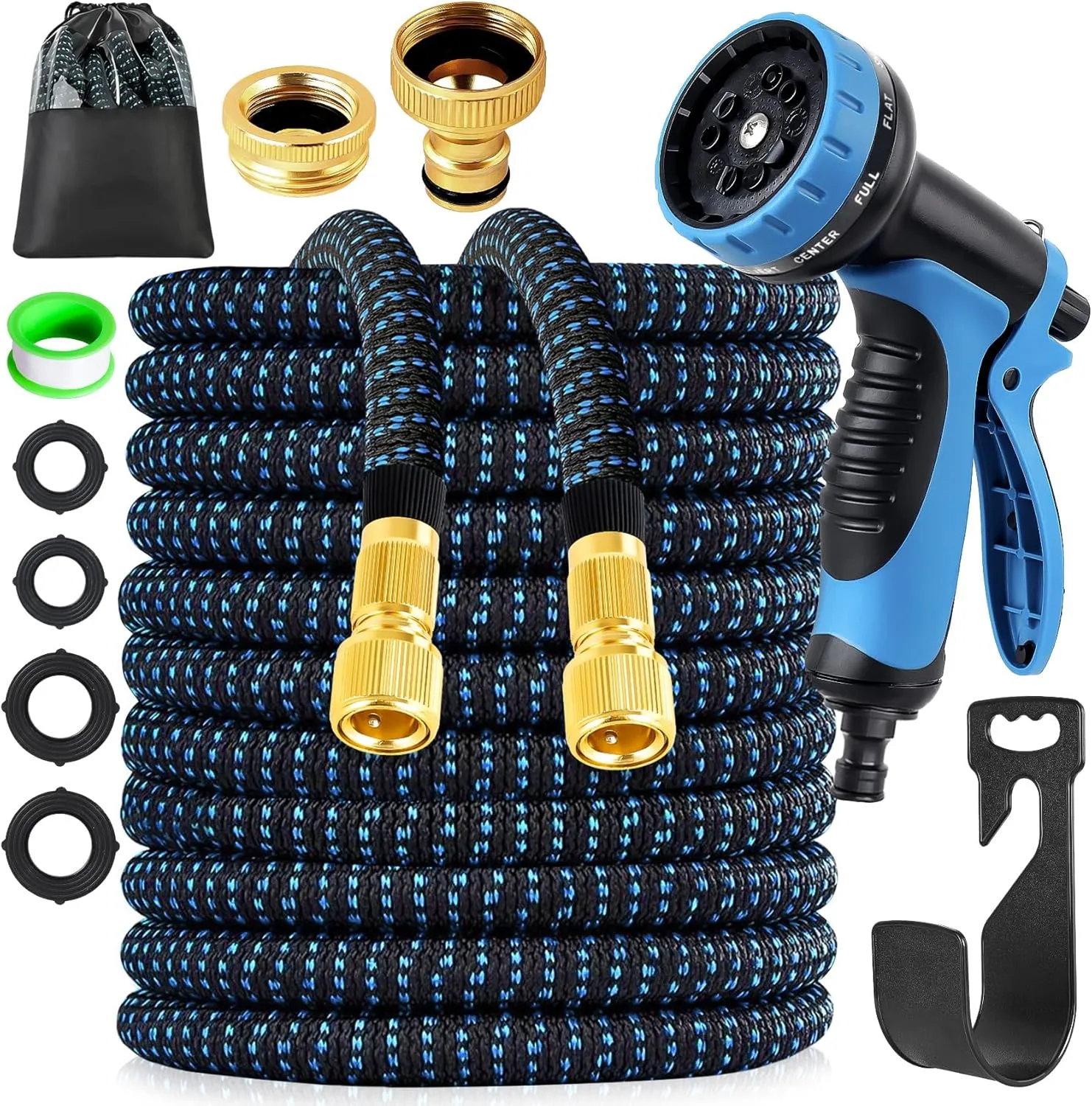Garden Hose Flexible 30 m - Upgraded 3-Way Expandable Flexible Water Hose, 3-Layer Latex Flexible Hose Durable, Garden …