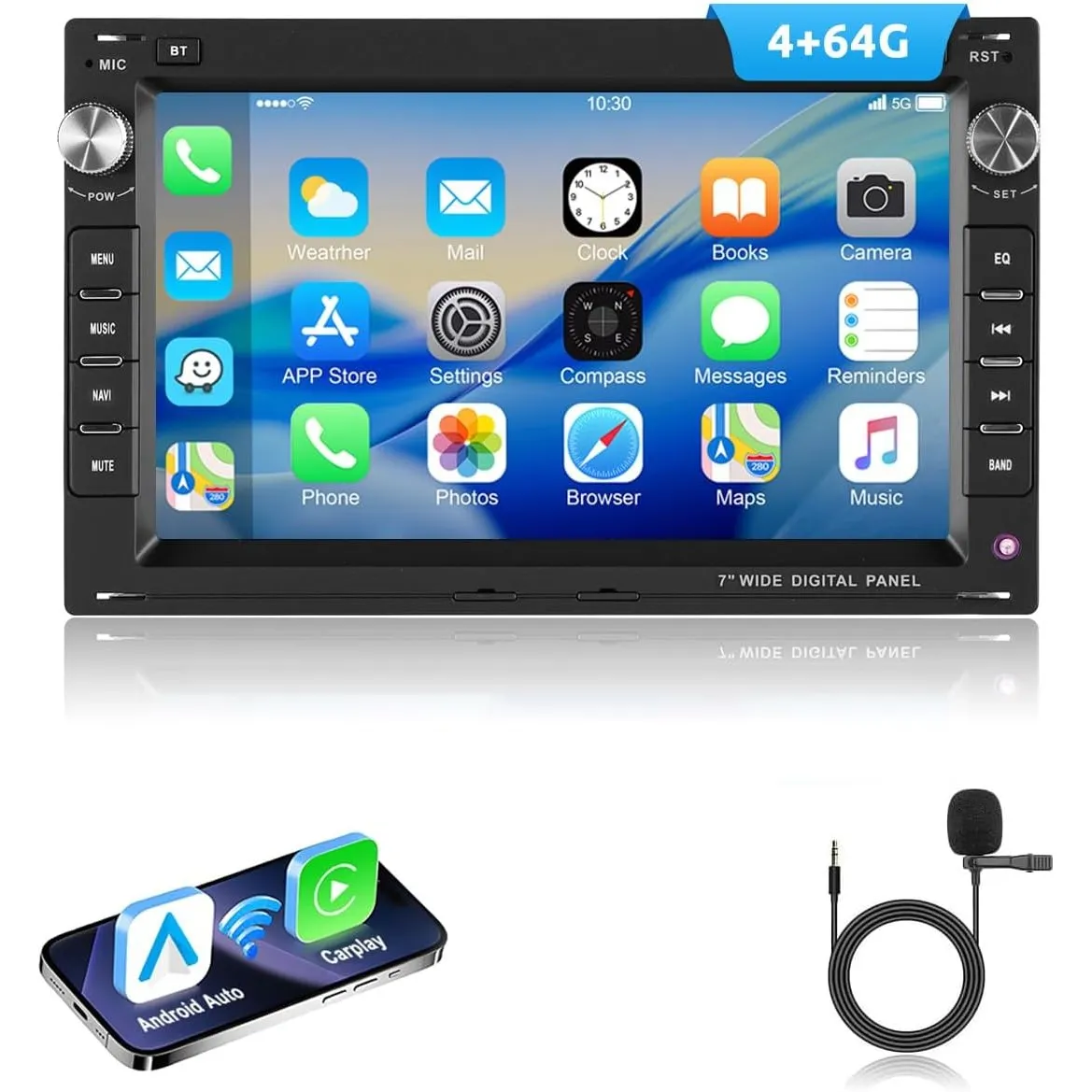 ESSGOO 4+64G Android 15 Autoradio Wireless CarPlay und Android Auto Für VW
