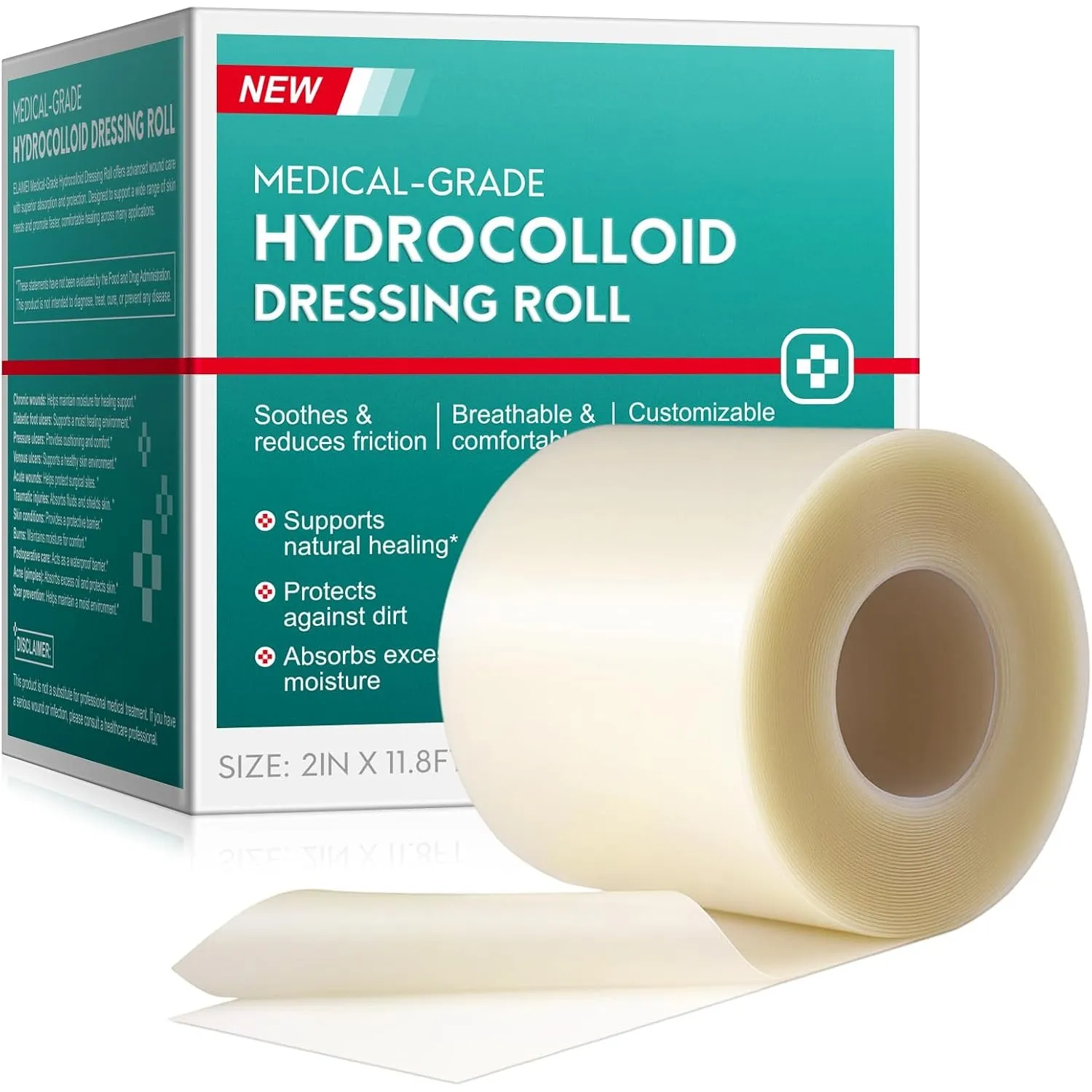 Hydrokolloid Pflaster Rolle 5cm x 3,6m