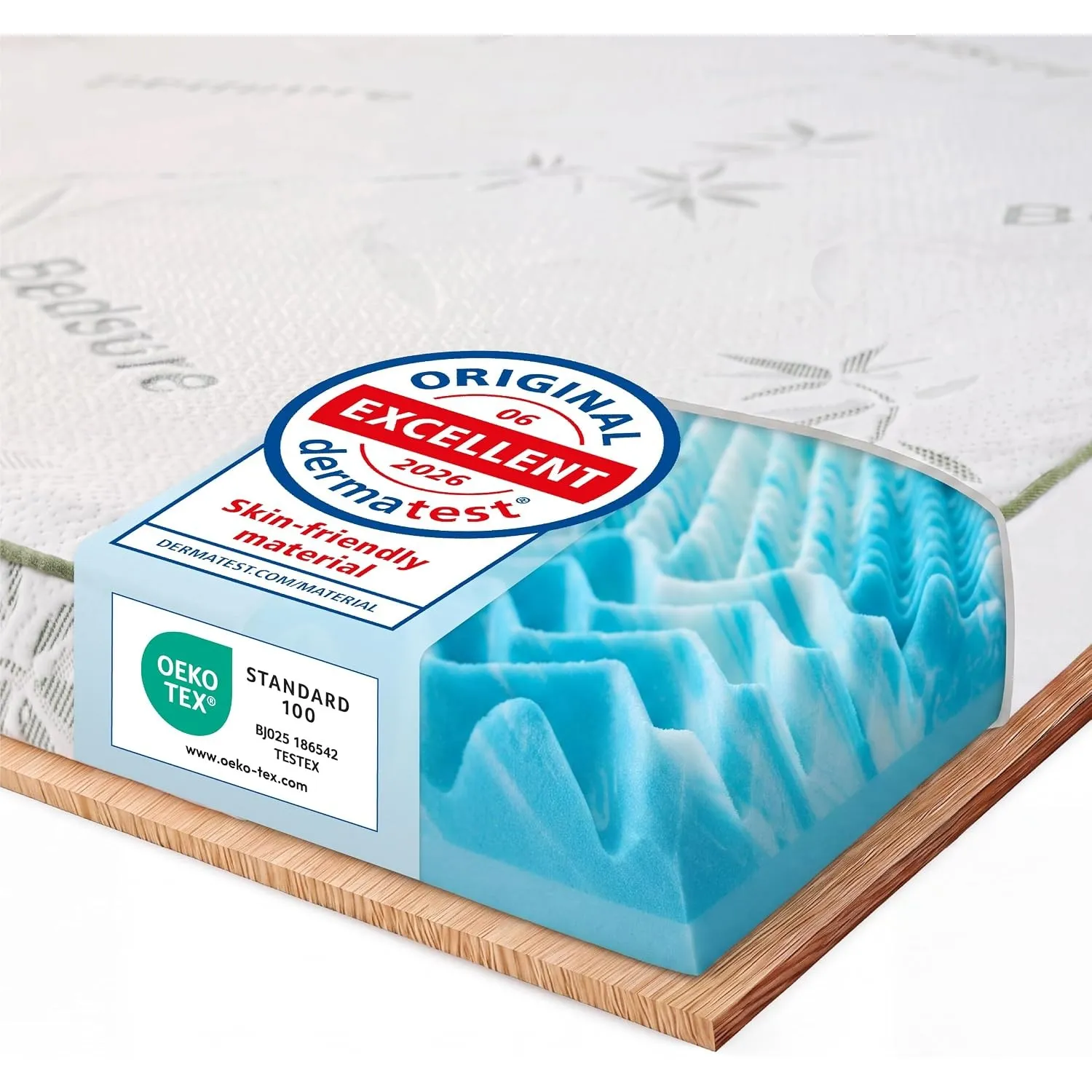BEDSURE Matratzen Topper 140x200cm H2/H3 - Atmungsaktiver Bambusbezug 7 cm | Gel Memory Schaum für Boxspringbett Schlaf…