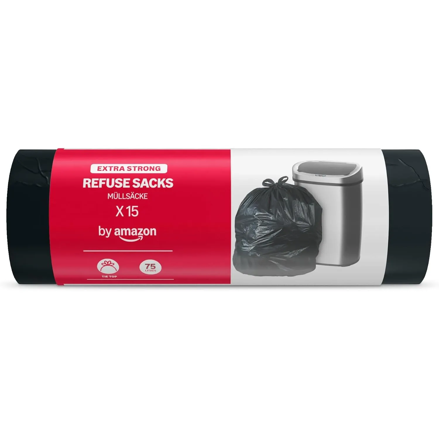 by Amazon Extrastarker Müllsack (Bindegriff) 15 x 75 Liter
