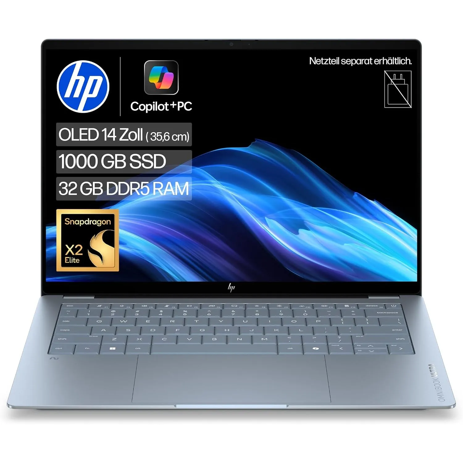 HP OmniBook Ultra, 14" 3K OLED Touch, Snapdragon X2 Elite, 32GB RAM, 1TB