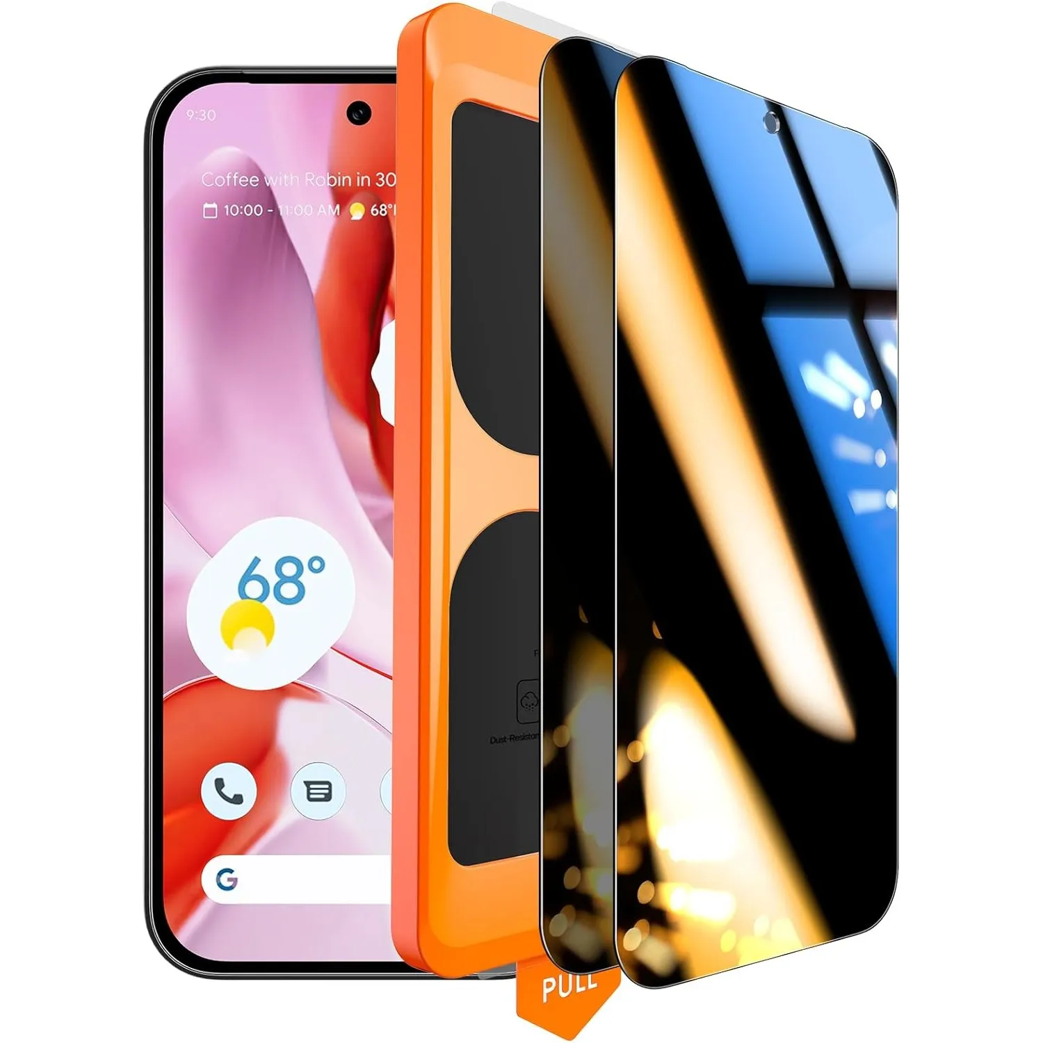 TOCOL für Google Pixel 9 Pro für Panzerglas Sichtschutz 6,3 Zoll, Automatische Installation 9H Stoßfest Kratzfest Anti-…