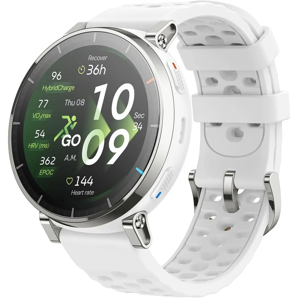 Amazfit Active 3 Premium vGPS Lauf-Smartwatch, 1,32" AMOLED Saphir-Display, 12 Tage Akku, 4GB, NFC, Offline-Karten, 170…