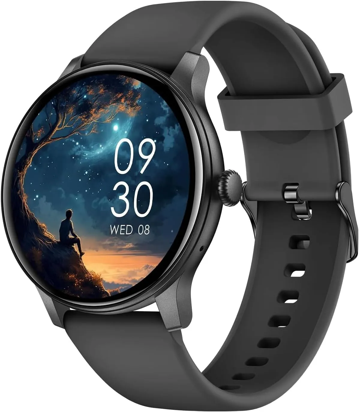Smartwatch Damen Herren, 1.38 Zoll HD-Display Smart Watch mit Bluetooth Anrufe, Fitness Tracker mit Herzfrequenz SpO2 S…