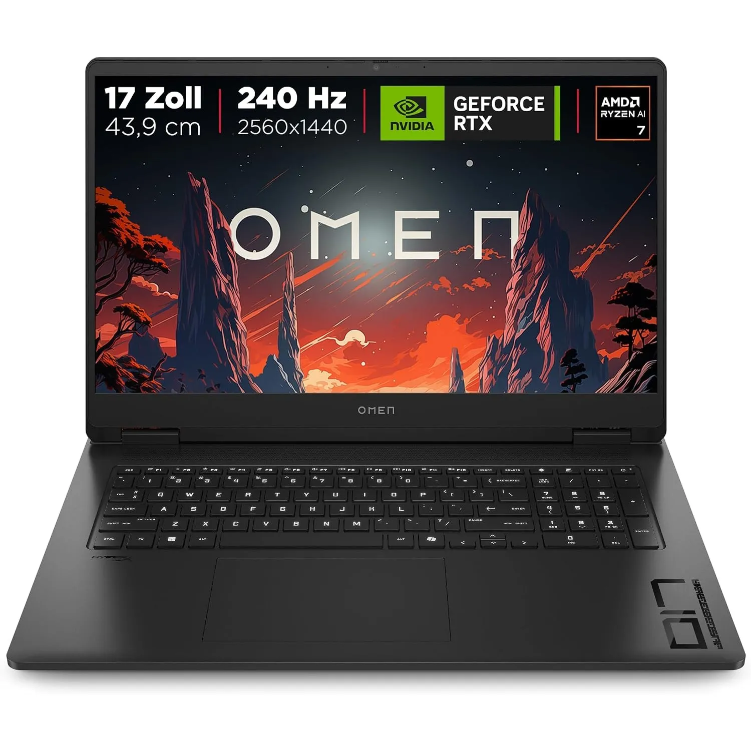 HP Omen 17 Gaming Laptop, AMD Ryzen AI 7 350, RTX 5070, 24GB RAM, 1TB SSD